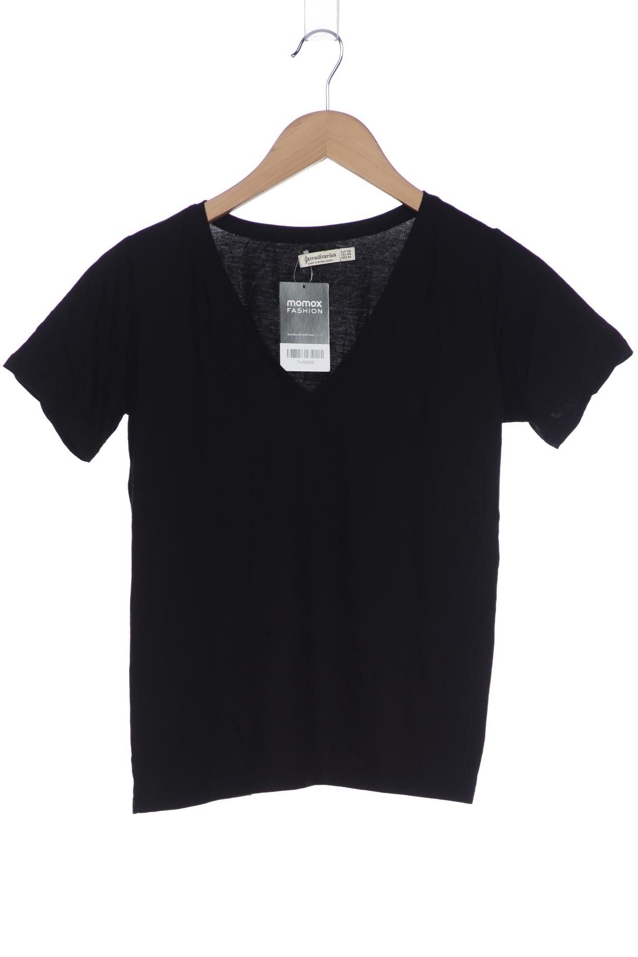 

Stradivarius Damen T-Shirt, schwarz, Gr. 34