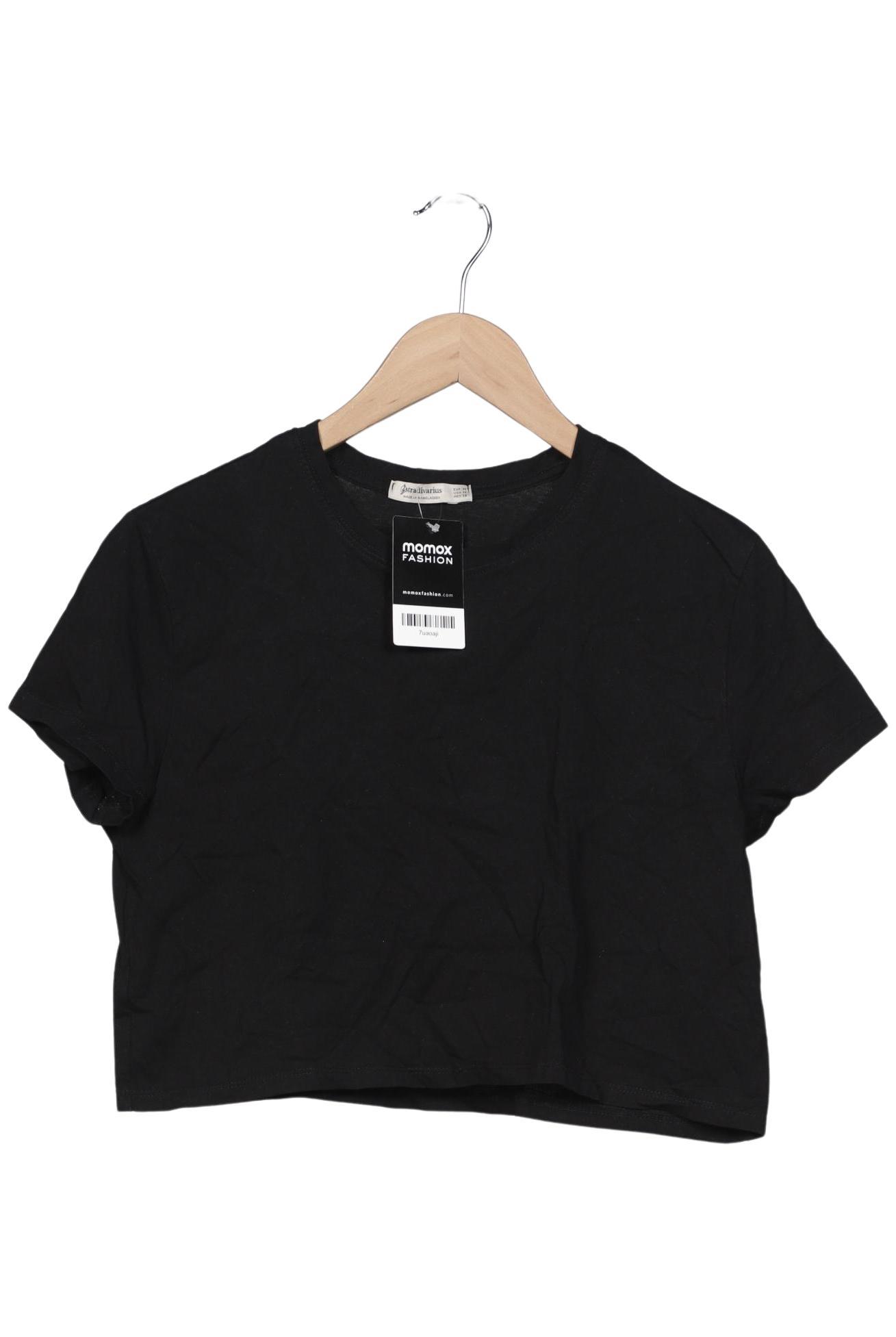 

Stradivarius Damen T-Shirt, schwarz, Gr. 38