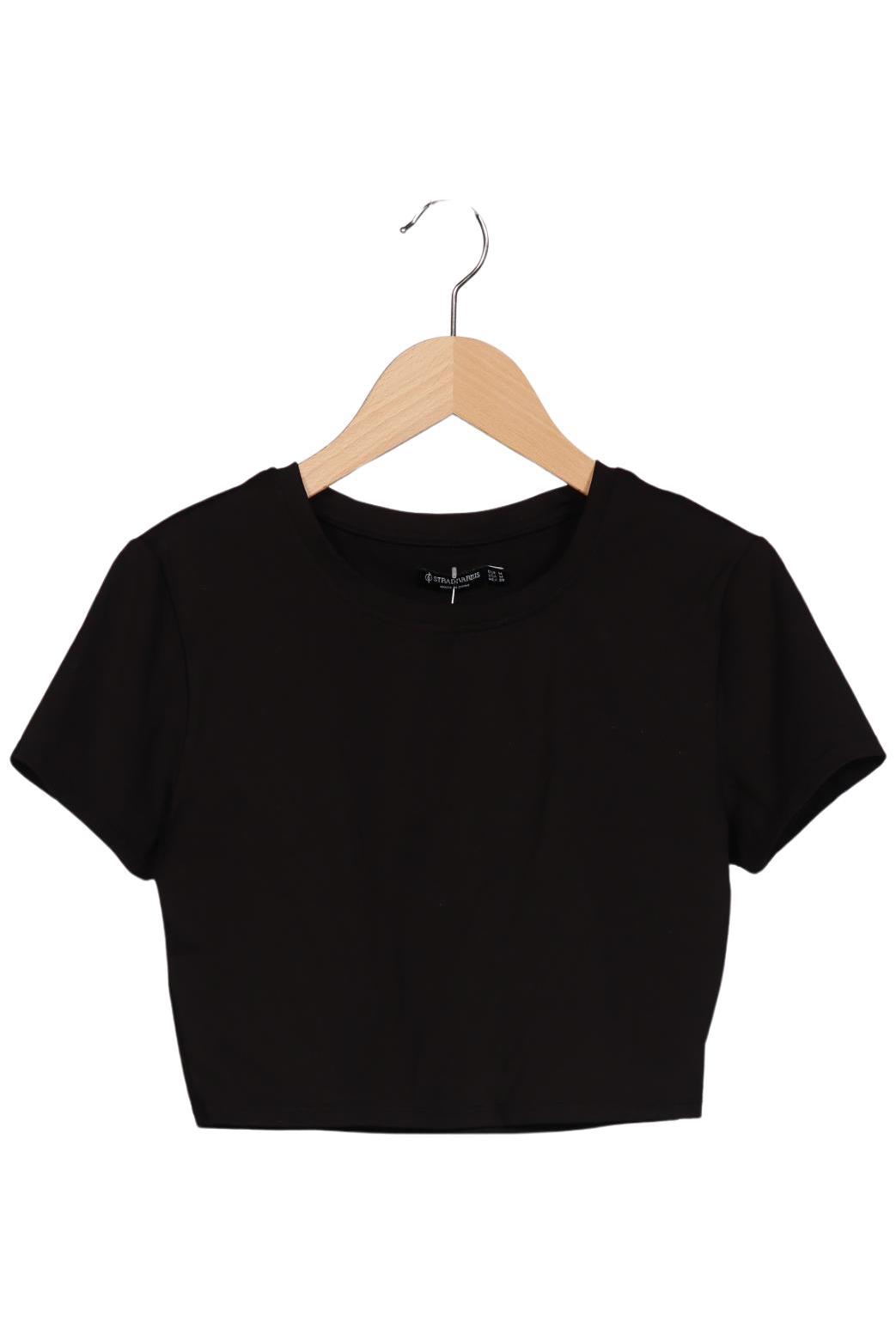 

Stradivarius Damen T-Shirt, schwarz, Gr. 38