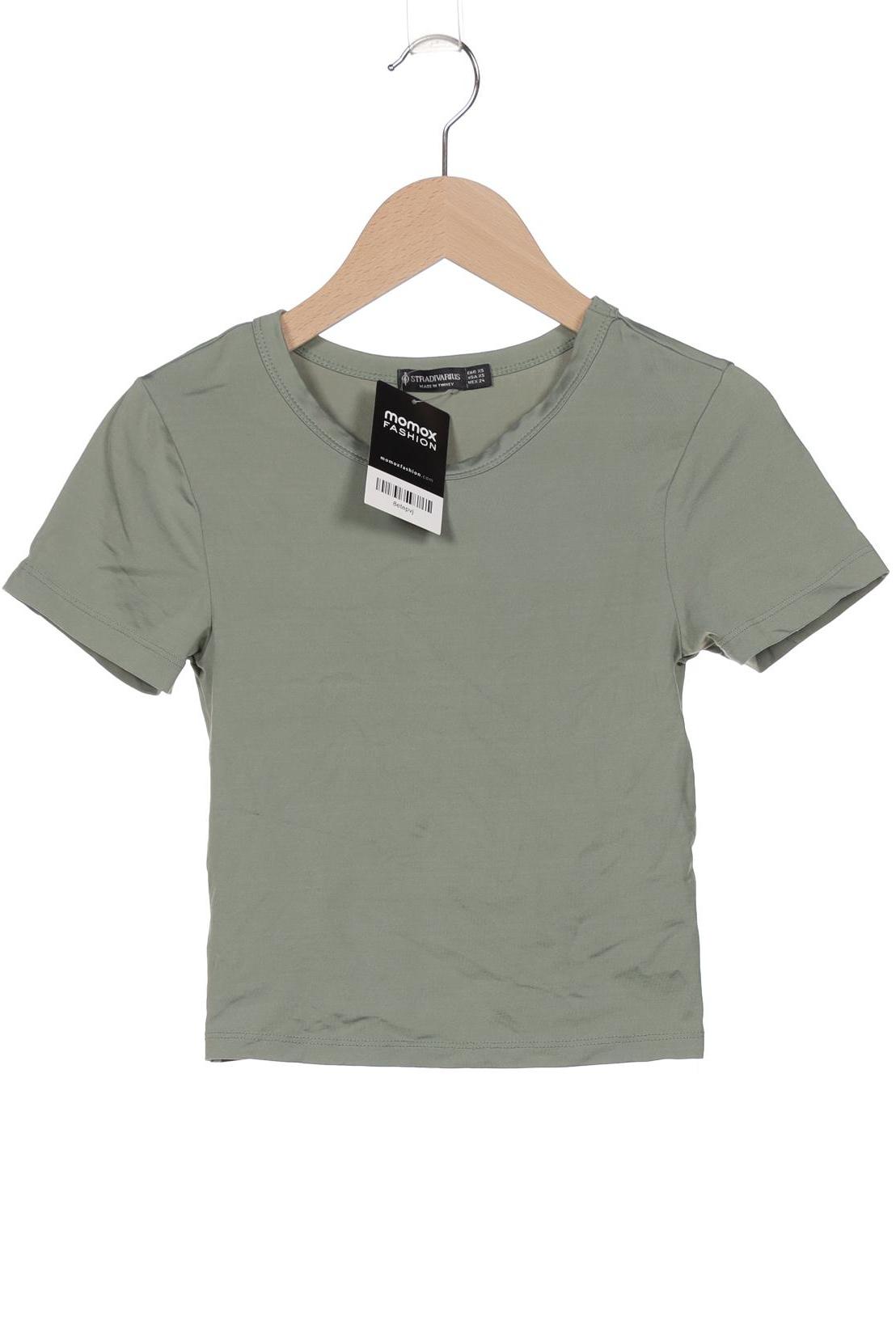 

Stradivarius Damen T-Shirt, grün, Gr. 34