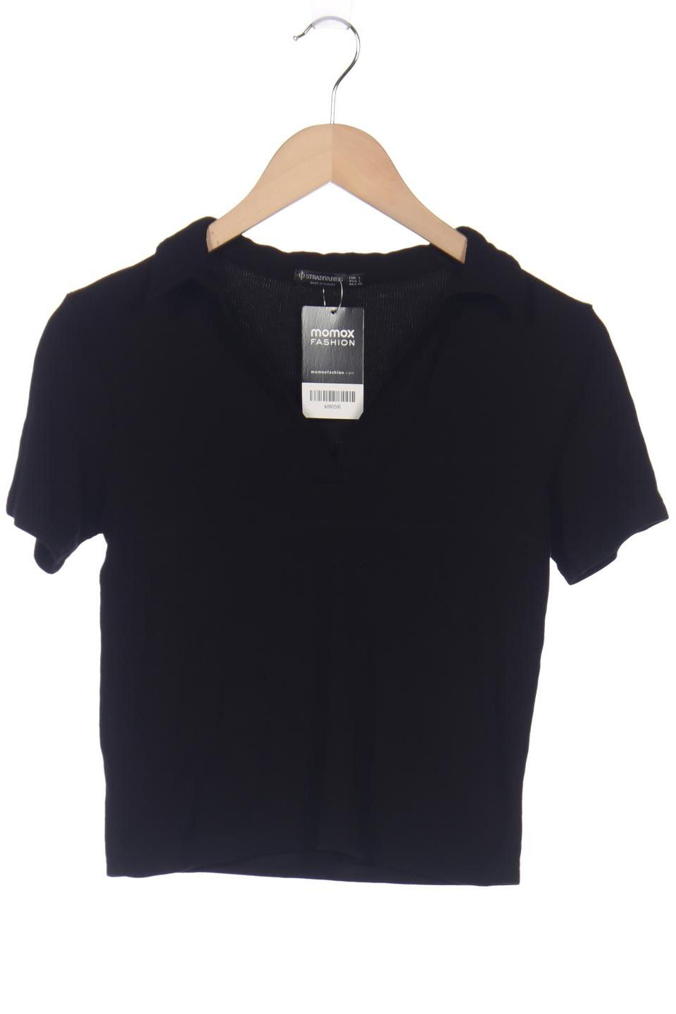 

Stradivarius Damen T-Shirt, schwarz, Gr. 42