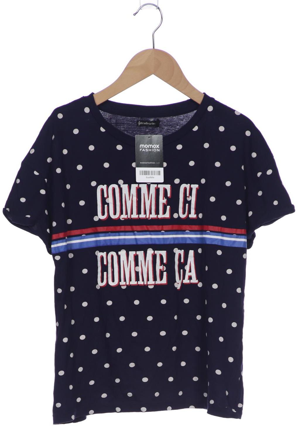 

Stradivarius Damen T-Shirt, marineblau, Gr. 36