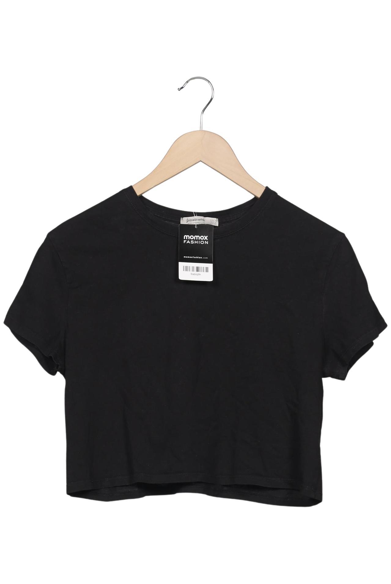 

Stradivarius Damen T-Shirt, schwarz, Gr. 36