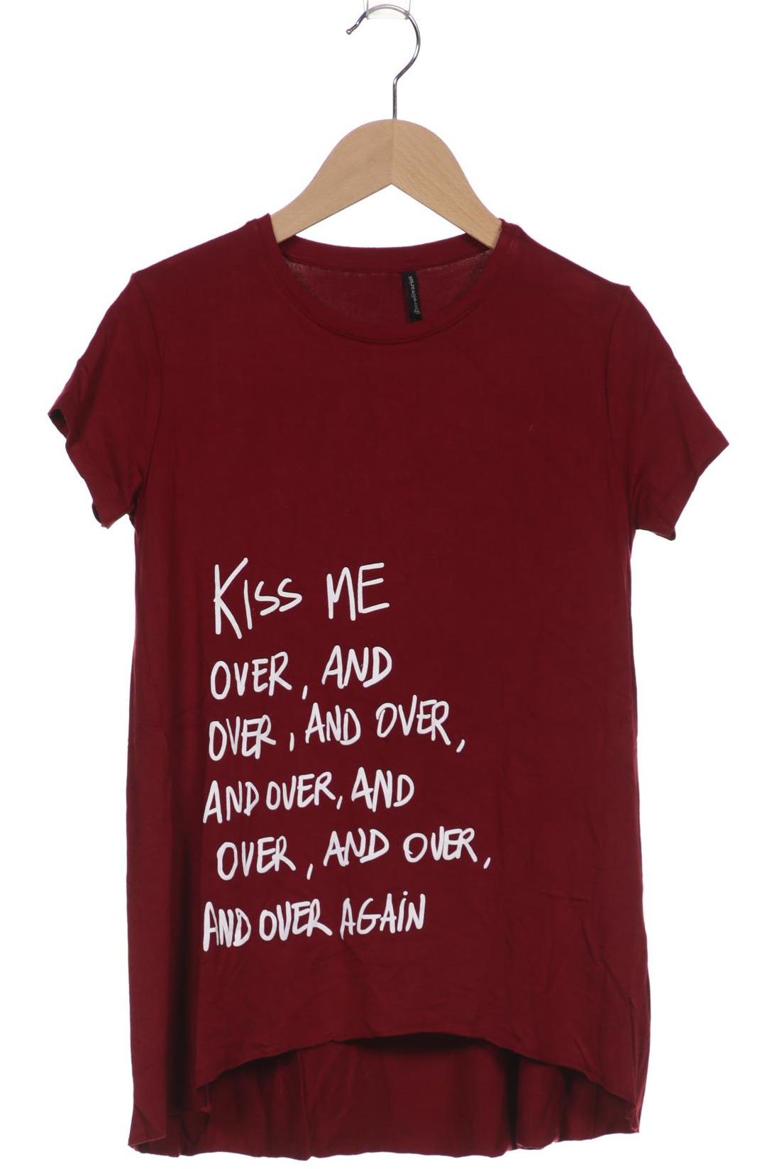 

Stradivarius Damen T-Shirt, bordeaux, Gr. 42