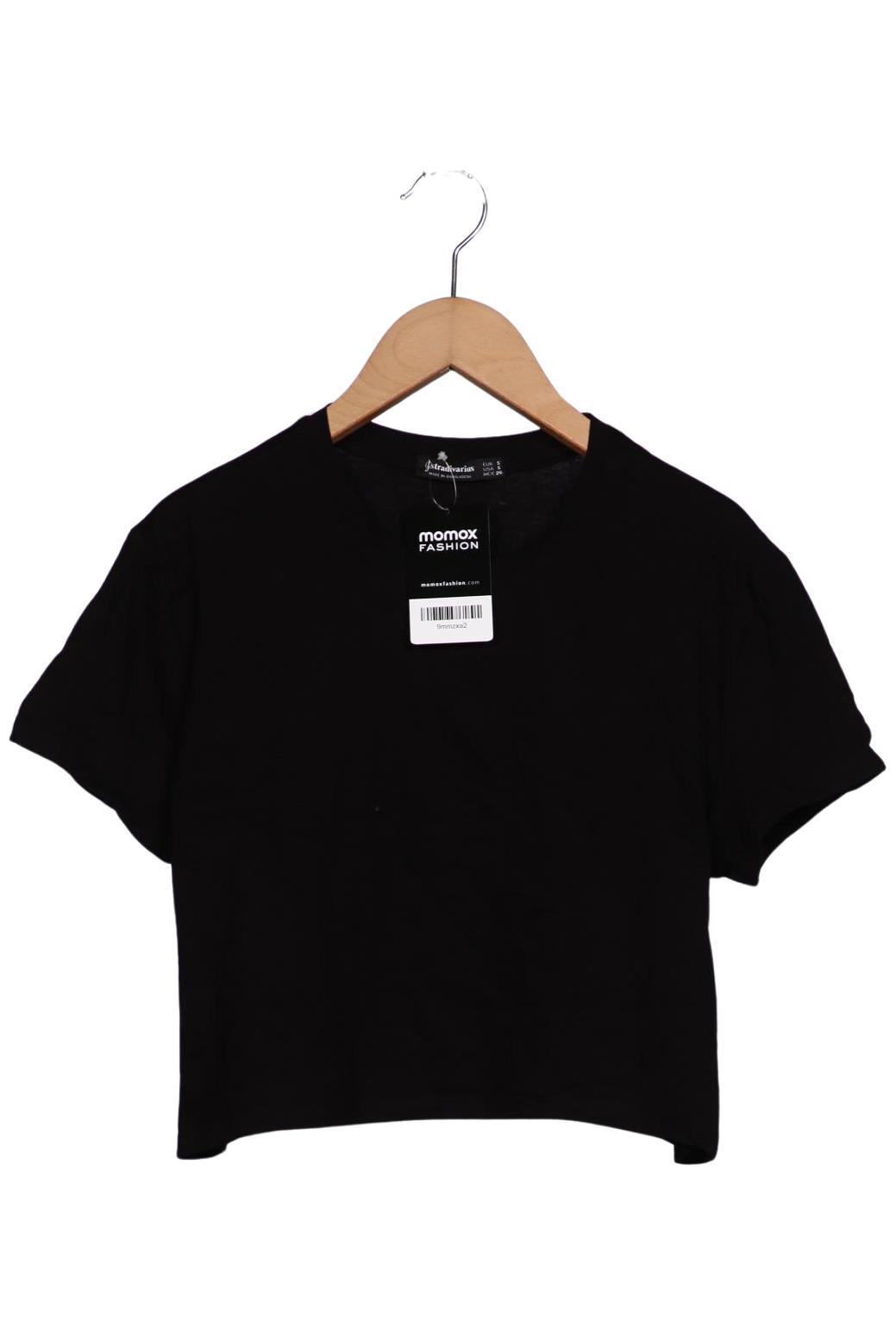 

Stradivarius Damen T-Shirt, schwarz, Gr. 36