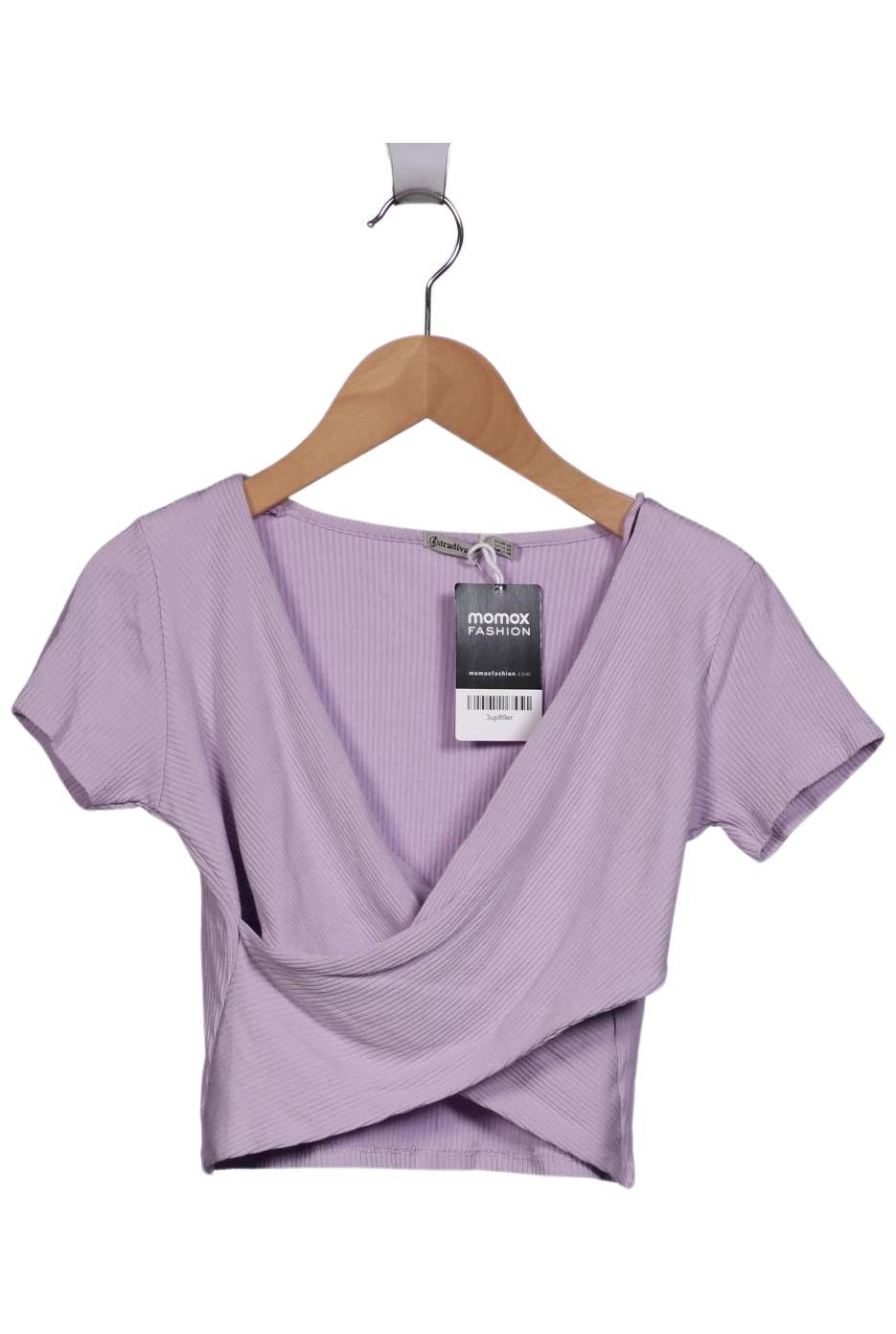 

Stradivarius Damen T-Shirt, flieder, Gr. 38