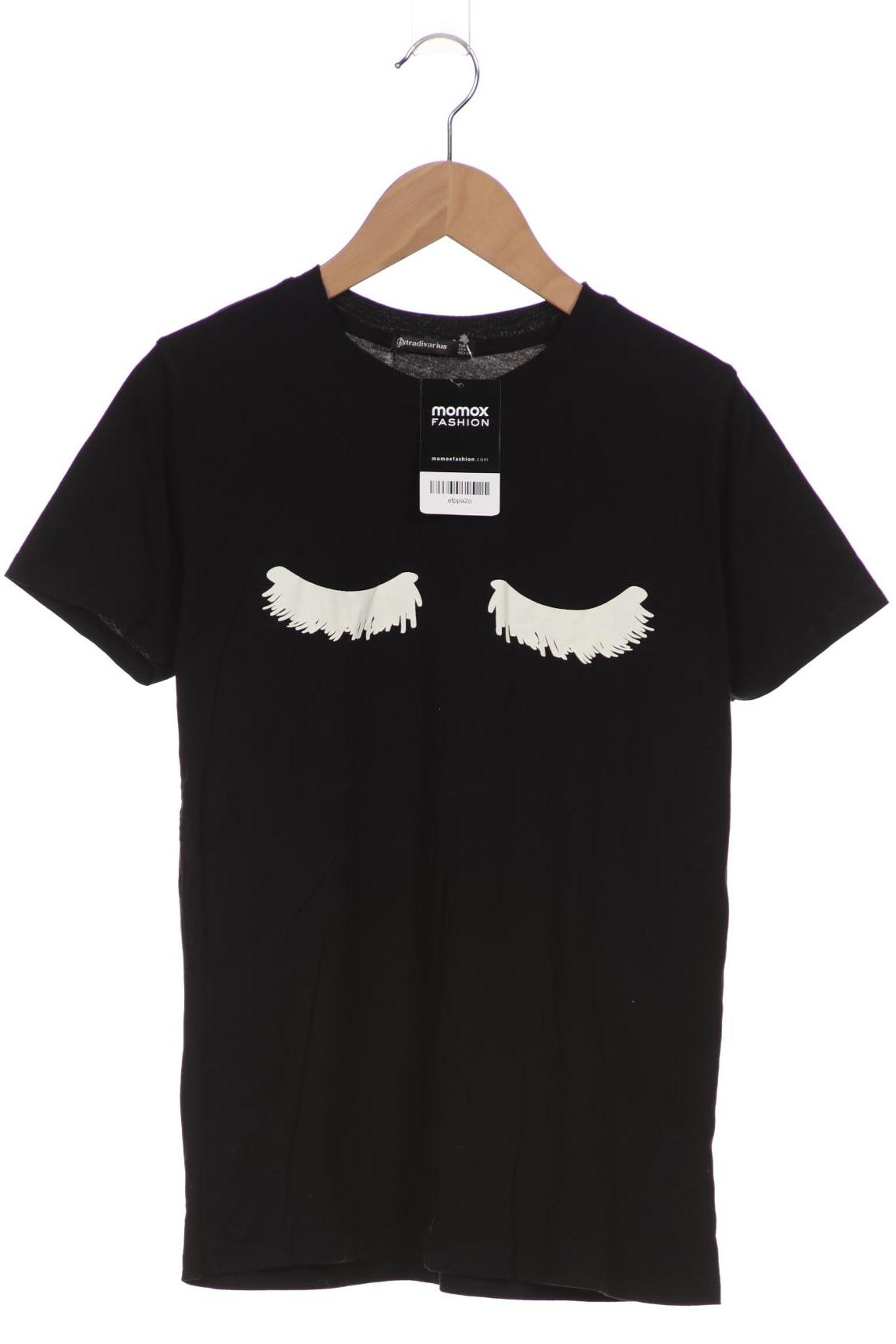 

Stradivarius Damen T-Shirt, schwarz, Gr. 36