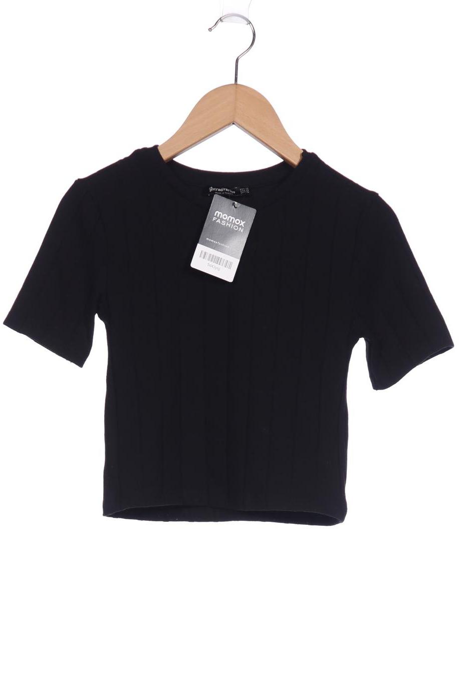 

Stradivarius Damen T-Shirt, schwarz, Gr. 34