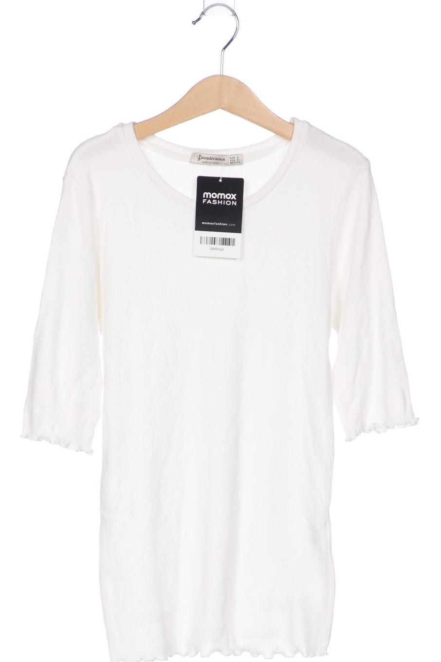 

Stradivarius Damen T-Shirt, weiß, Gr. 36