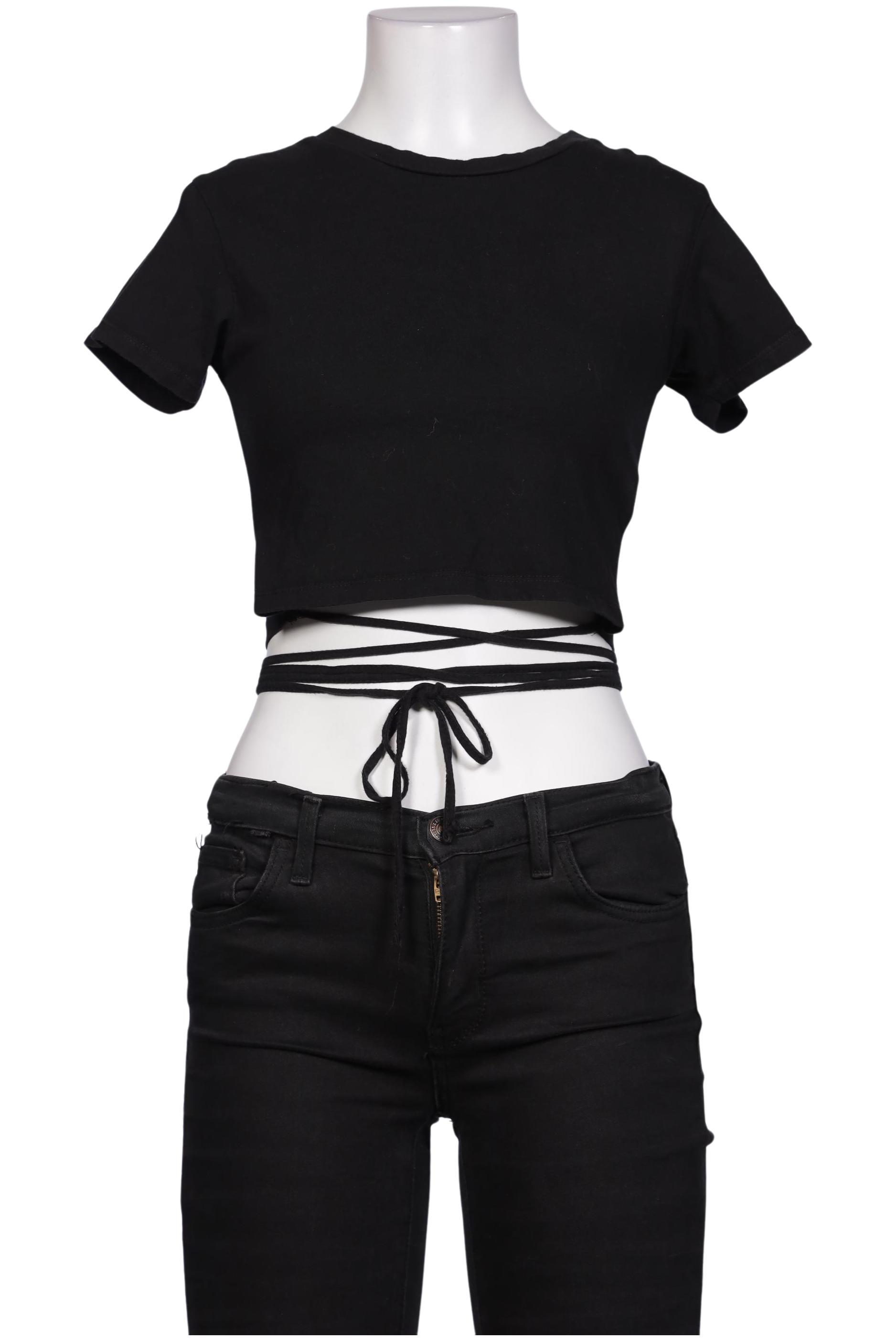 

Stradivarius Damen T-Shirt, schwarz, Gr. 36