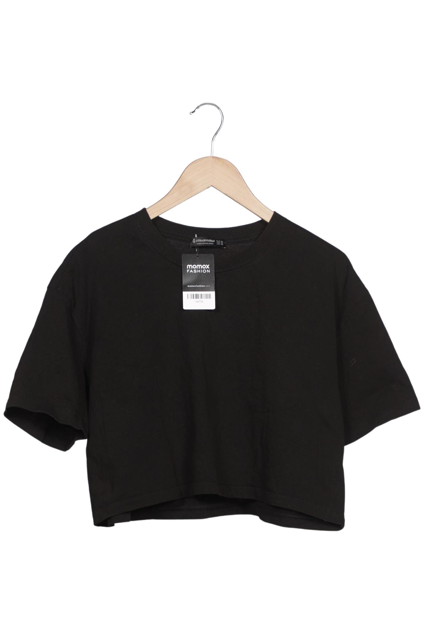 

Stradivarius Damen T-Shirt, schwarz, Gr. 44