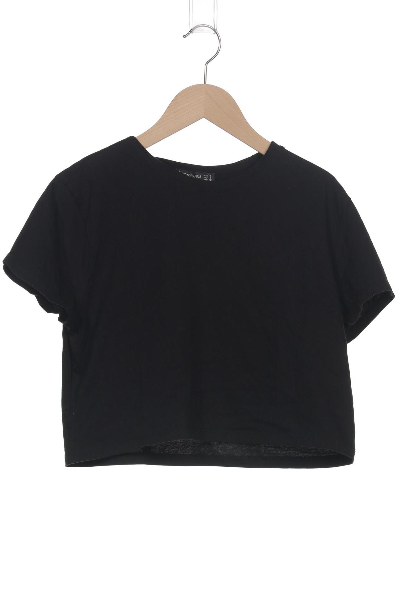 

Stradivarius Damen T-Shirt, schwarz, Gr. 36