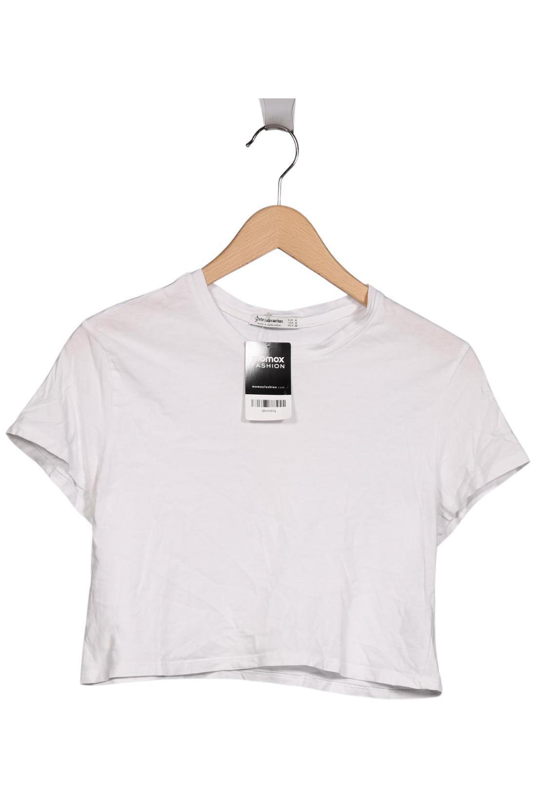 

Stradivarius Damen T-Shirt, weiß, Gr. 38