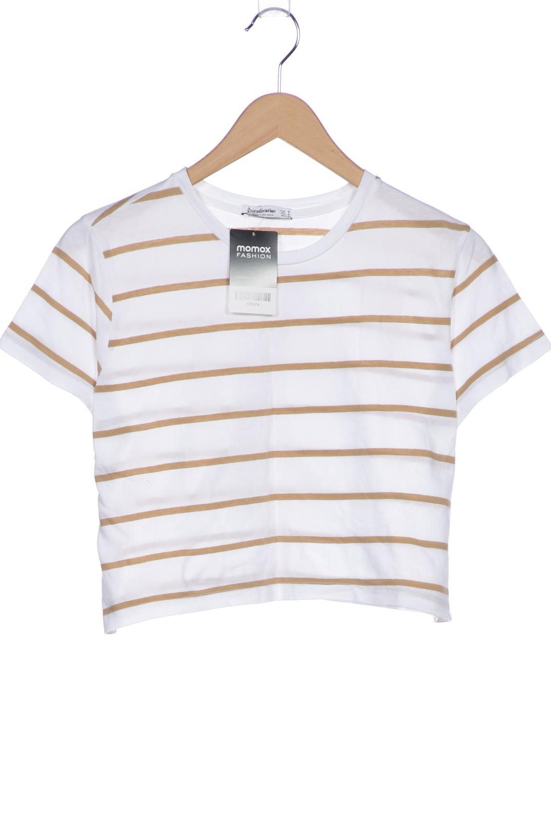 

Stradivarius Damen T-Shirt, weiß, Gr. 36