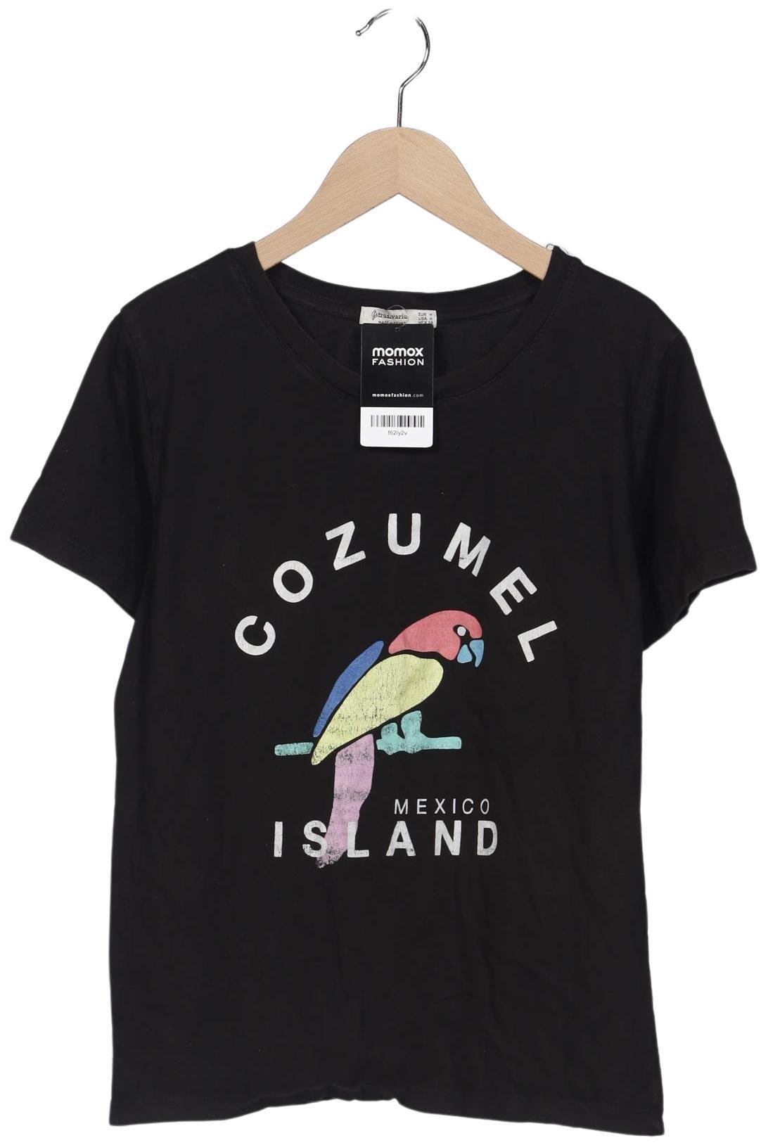 

Stradivarius Damen T-Shirt, schwarz, Gr. 38