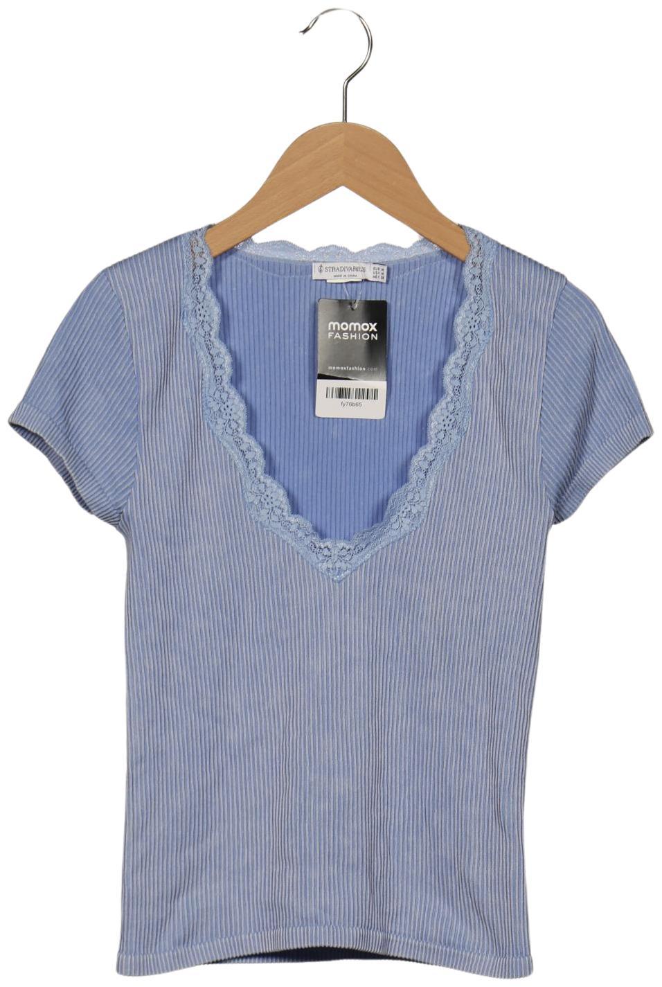

Stradivarius Damen T-Shirt, blau, Gr. 38