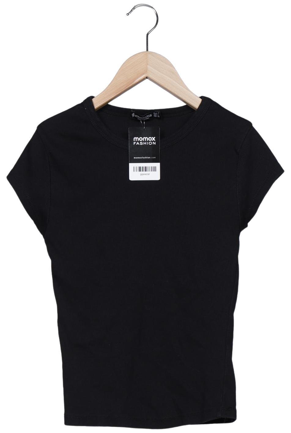 

Stradivarius Damen T-Shirt, schwarz, Gr. 38