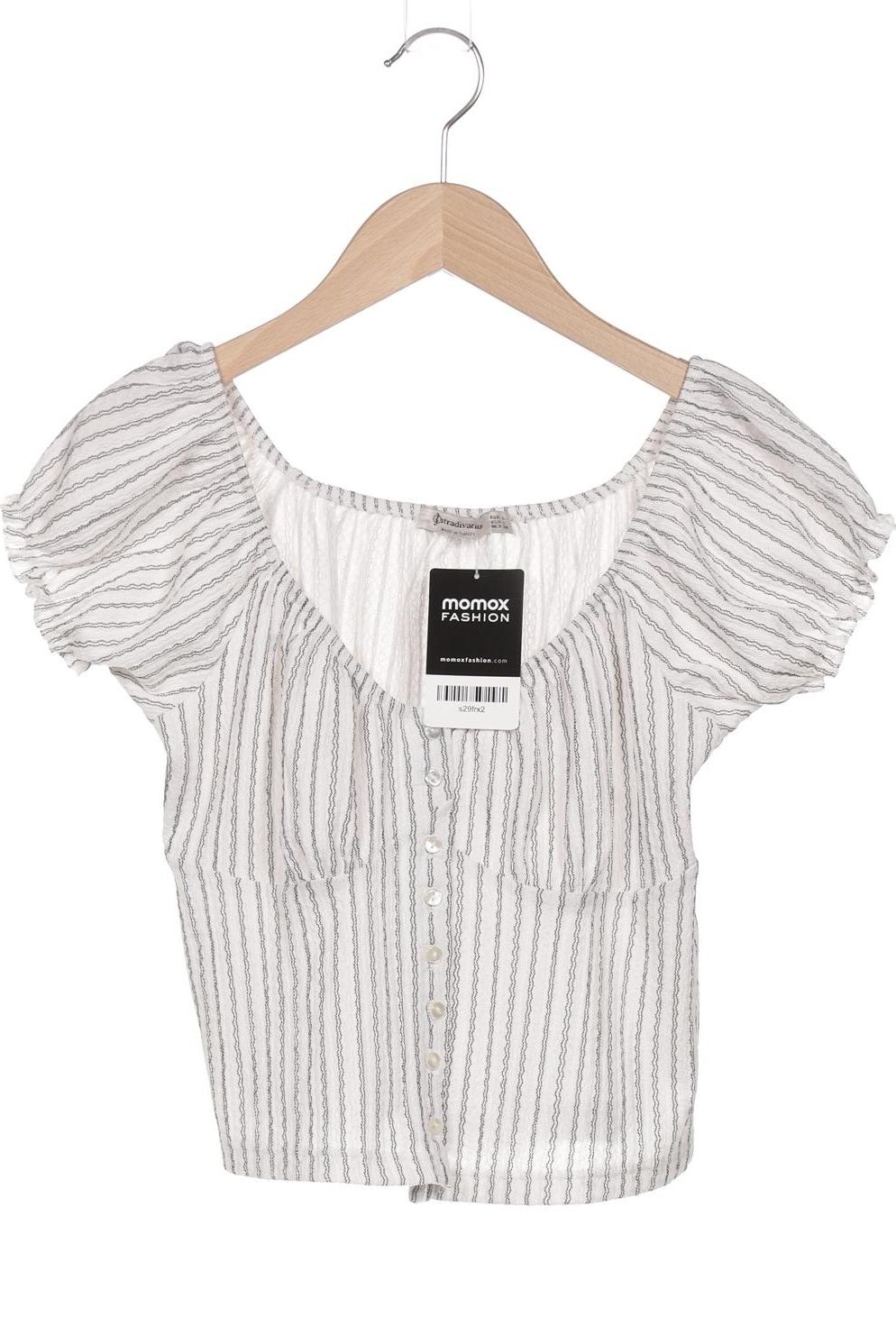 

Stradivarius Damen T-Shirt, weiß, Gr. 42