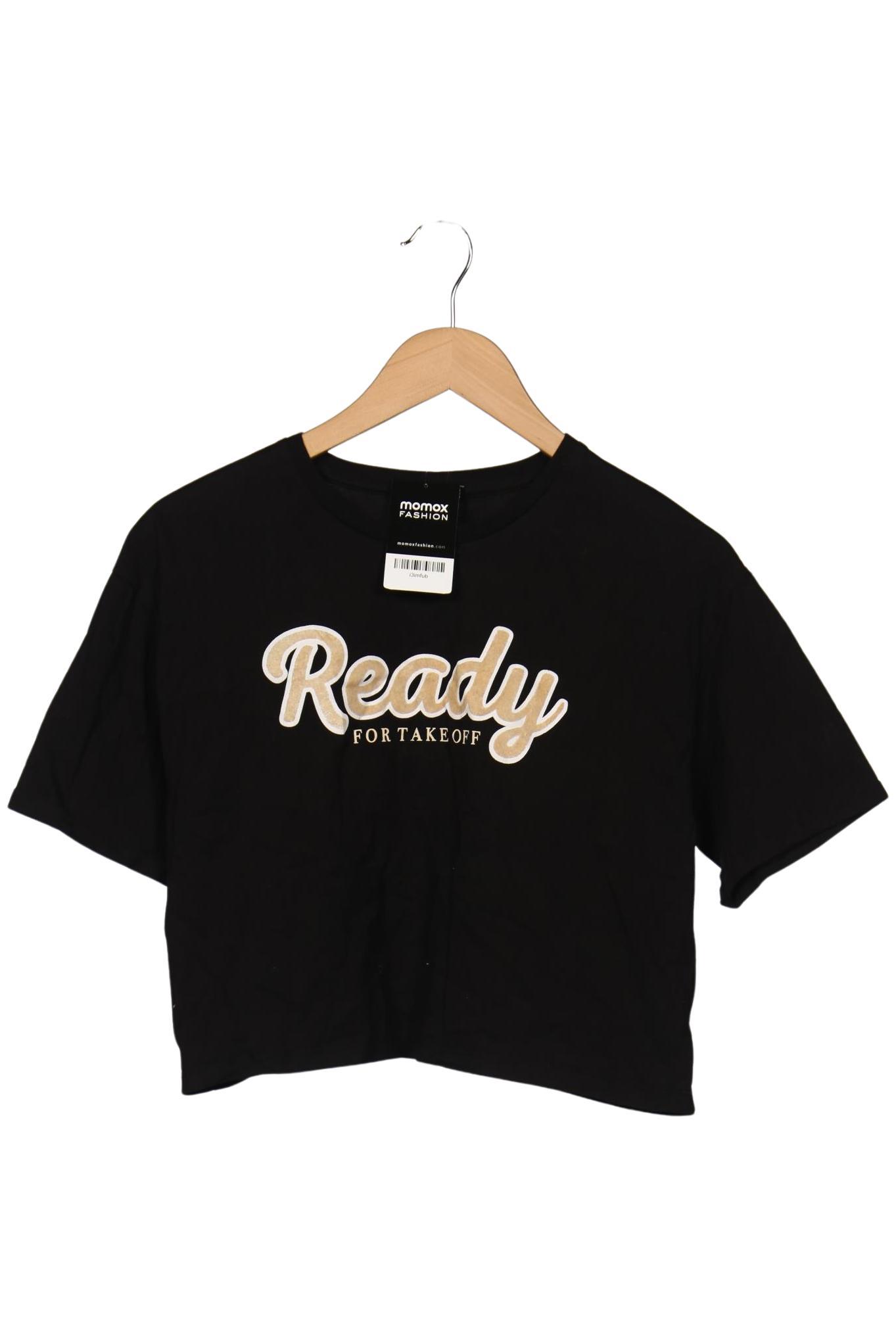 

Stradivarius Damen T-Shirt, schwarz, Gr. 38