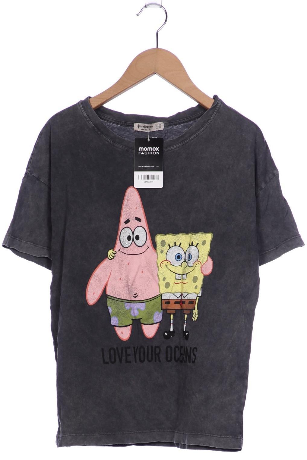 

Stradivarius Damen T-Shirt, grau, Gr. 34