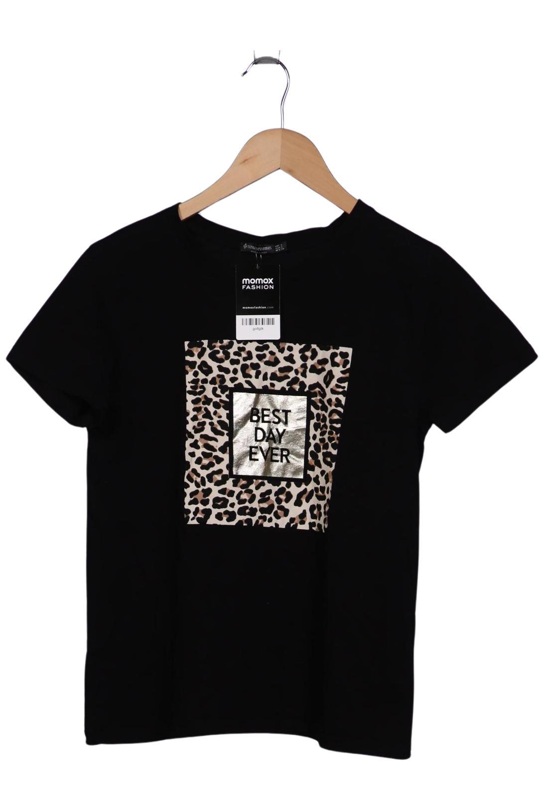 

Stradivarius Damen T-Shirt, schwarz, Gr. 42