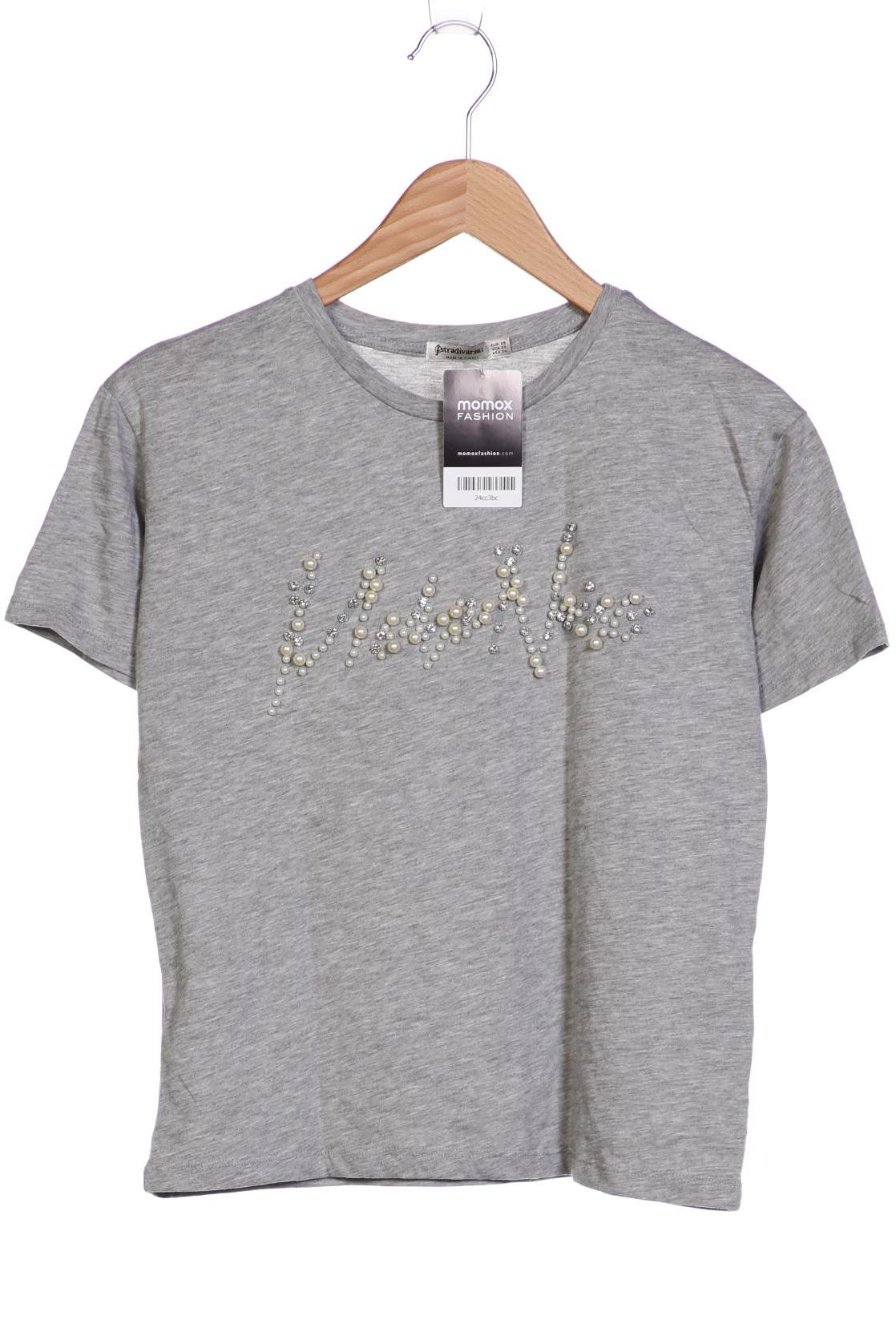 

Stradivarius Damen T-Shirt, grau, Gr. 34