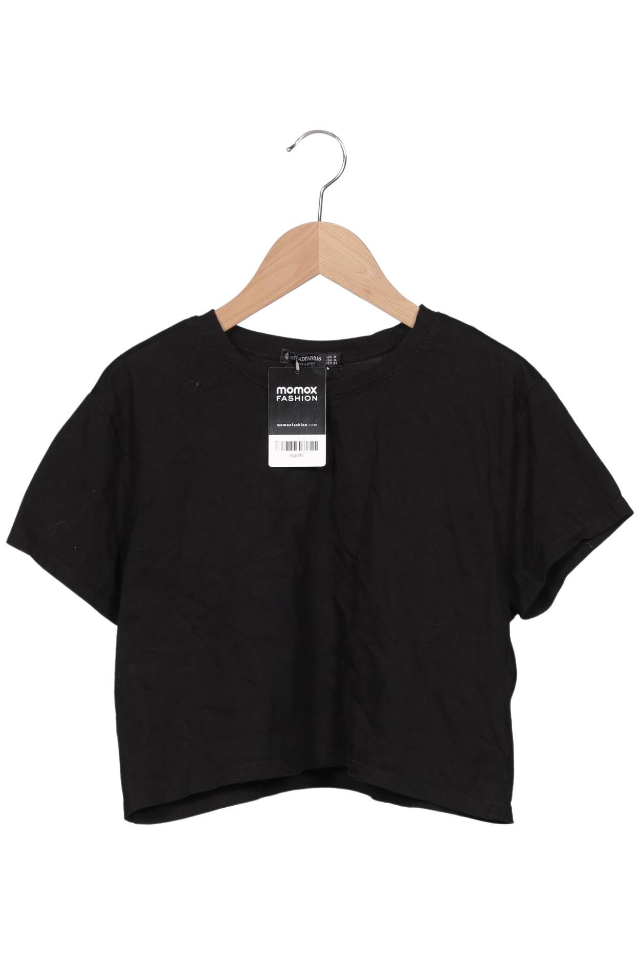 

Stradivarius Damen T-Shirt, schwarz, Gr. 38