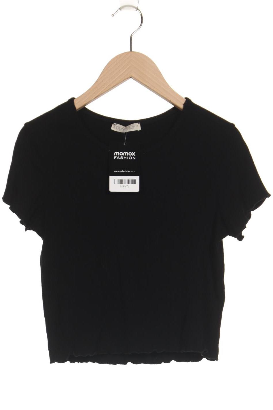 

Stradivarius Damen T-Shirt, schwarz, Gr. 38