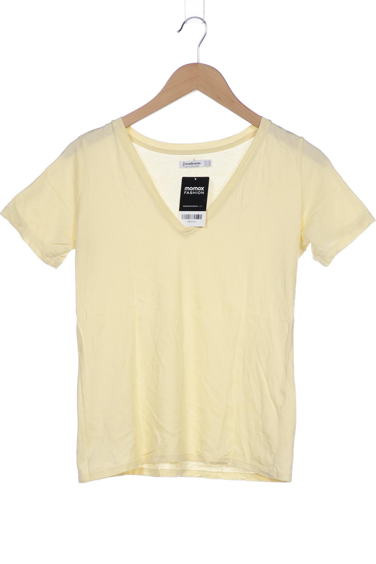 

Stradivarius Damen T-Shirt, gelb, Gr. 34