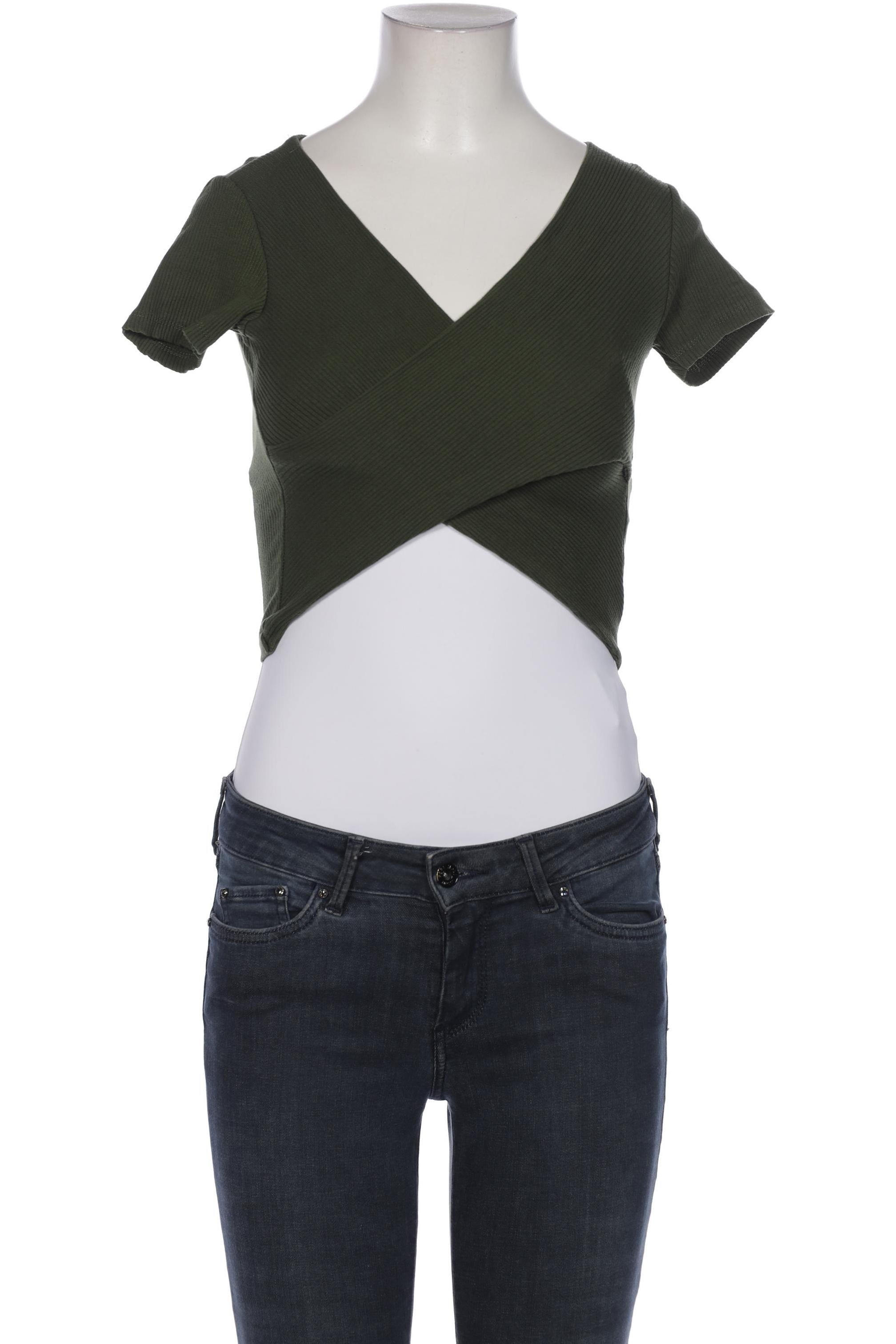 

Stradivarius Damen T-Shirt, grün, Gr. 34
