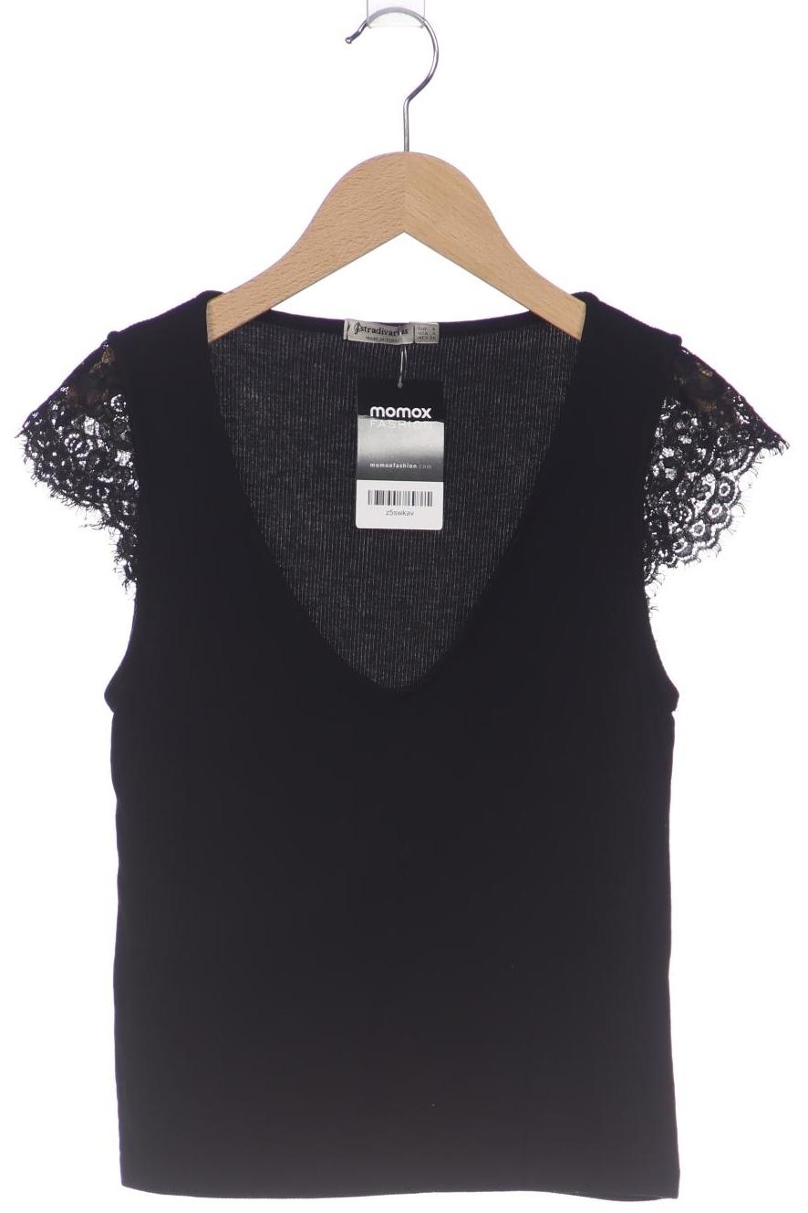 

Stradivarius Damen T-Shirt, schwarz, Gr. 36