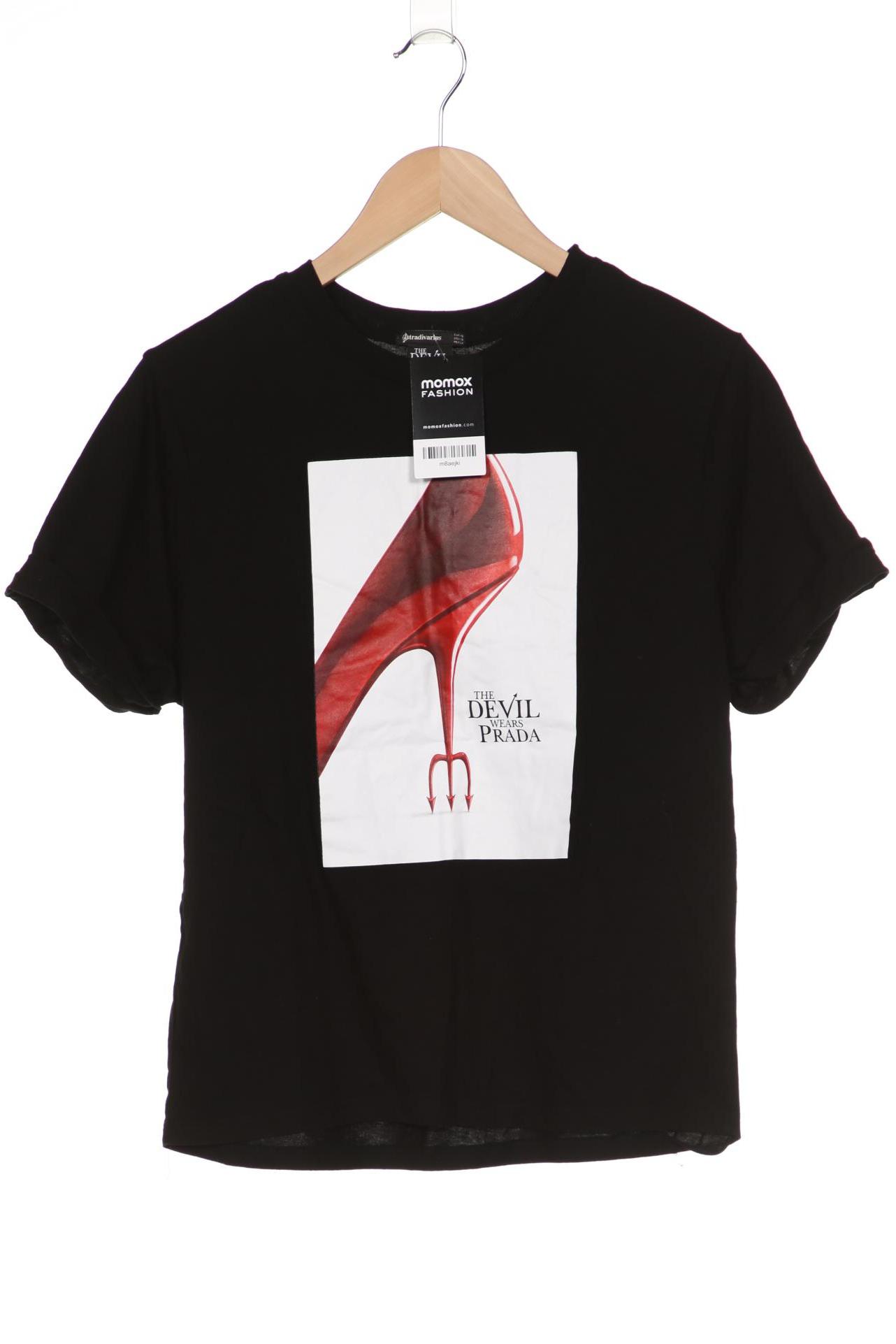 

Stradivarius Damen T-Shirt, schwarz