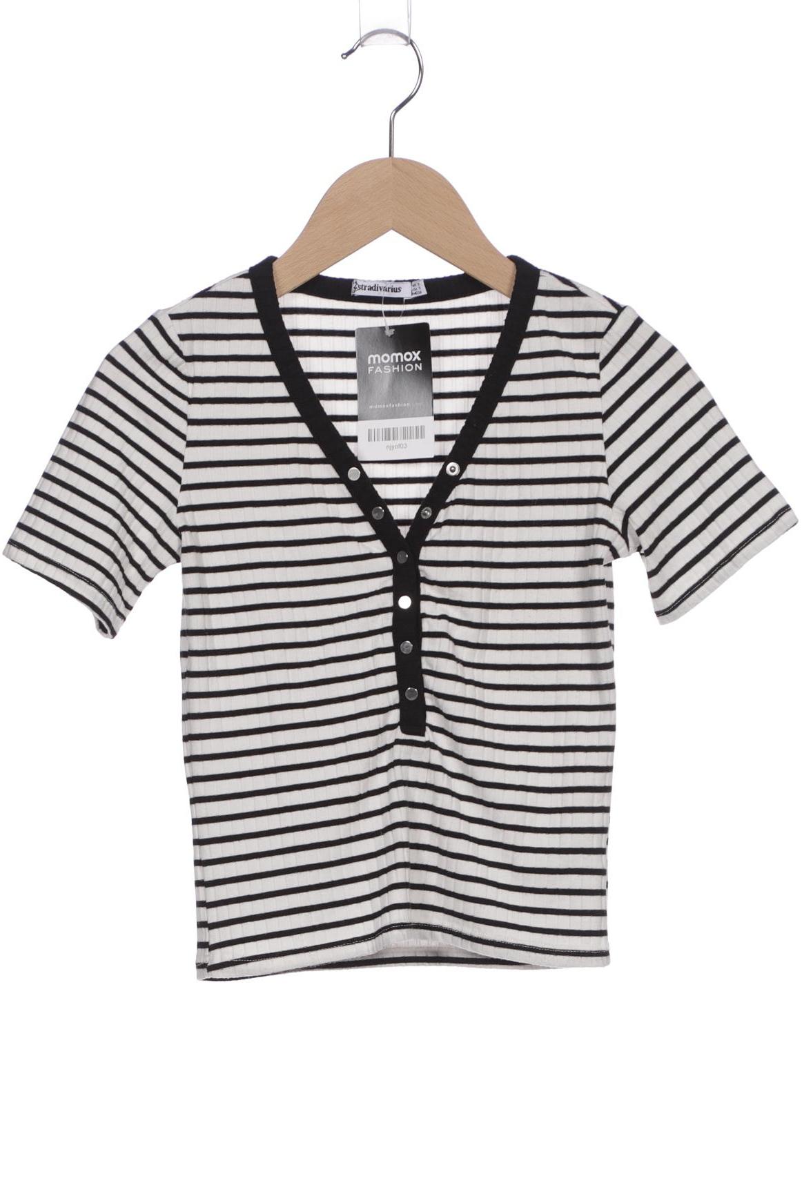 

Stradivarius Damen T-Shirt, weiß, Gr. 36