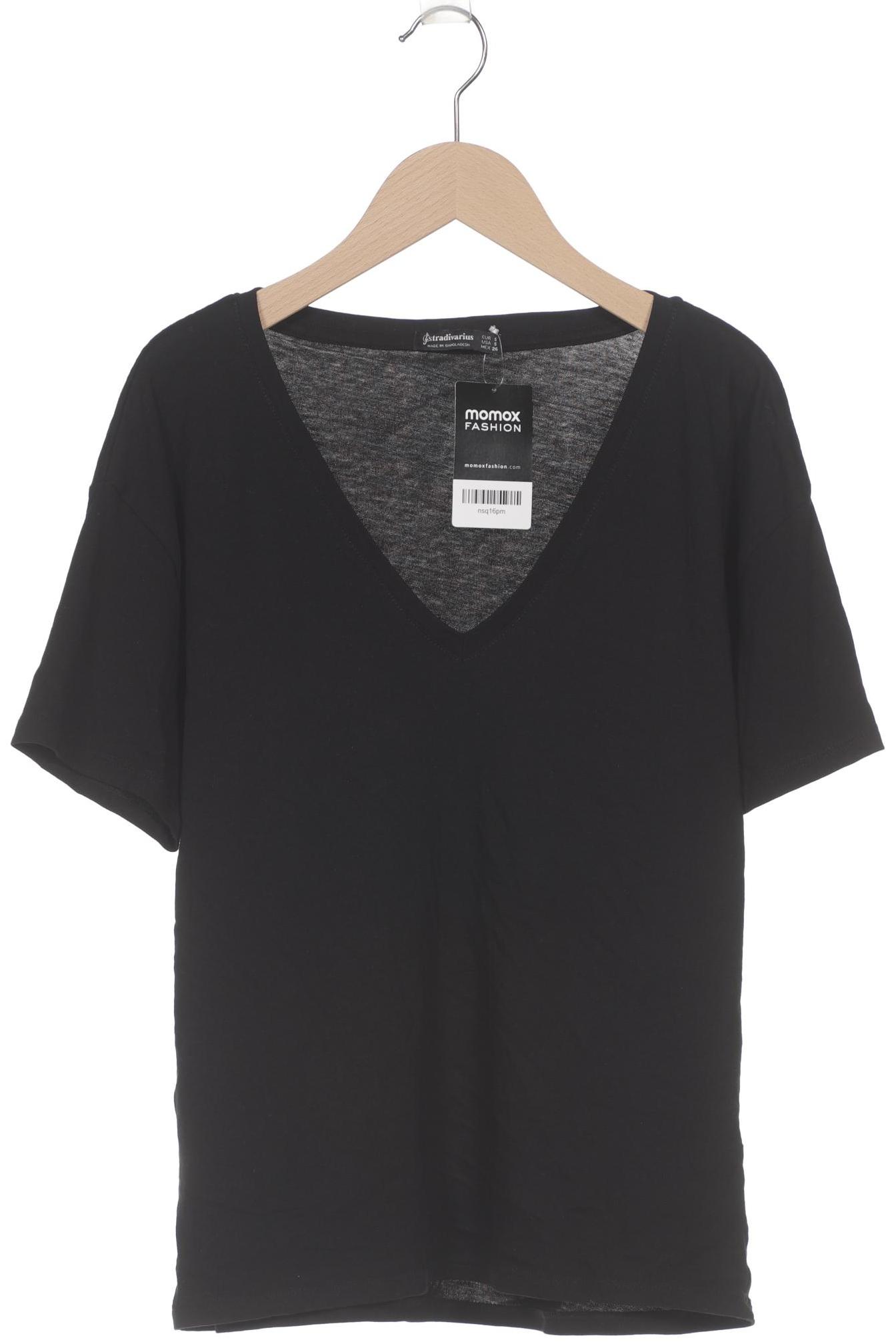 

Stradivarius Damen T-Shirt, schwarz, Gr. 36