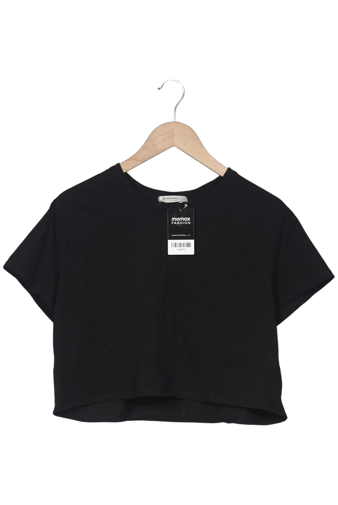 

Stradivarius Damen T-Shirt, schwarz, Gr. 42