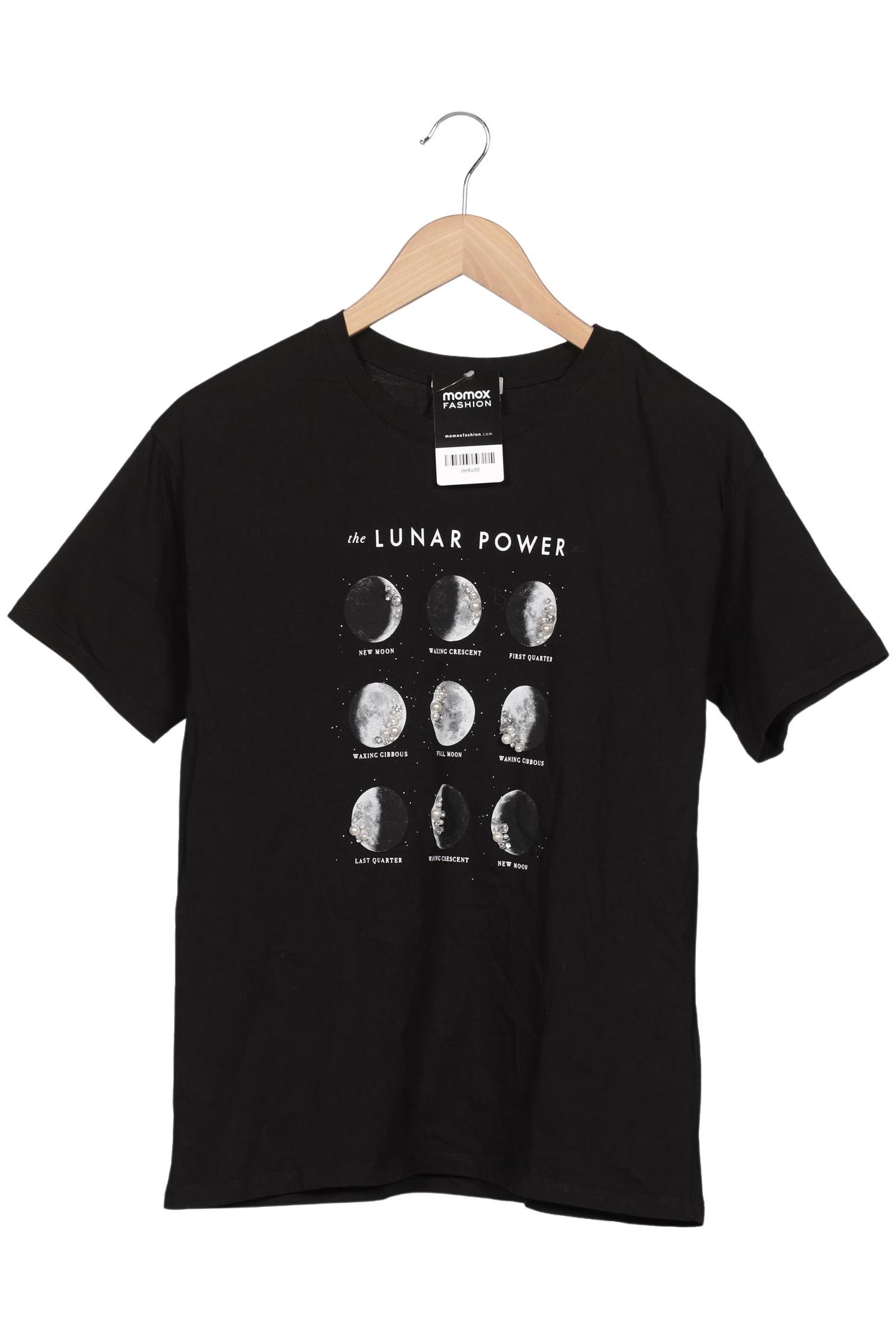 

Stradivarius Damen T-Shirt, schwarz, Gr. 42