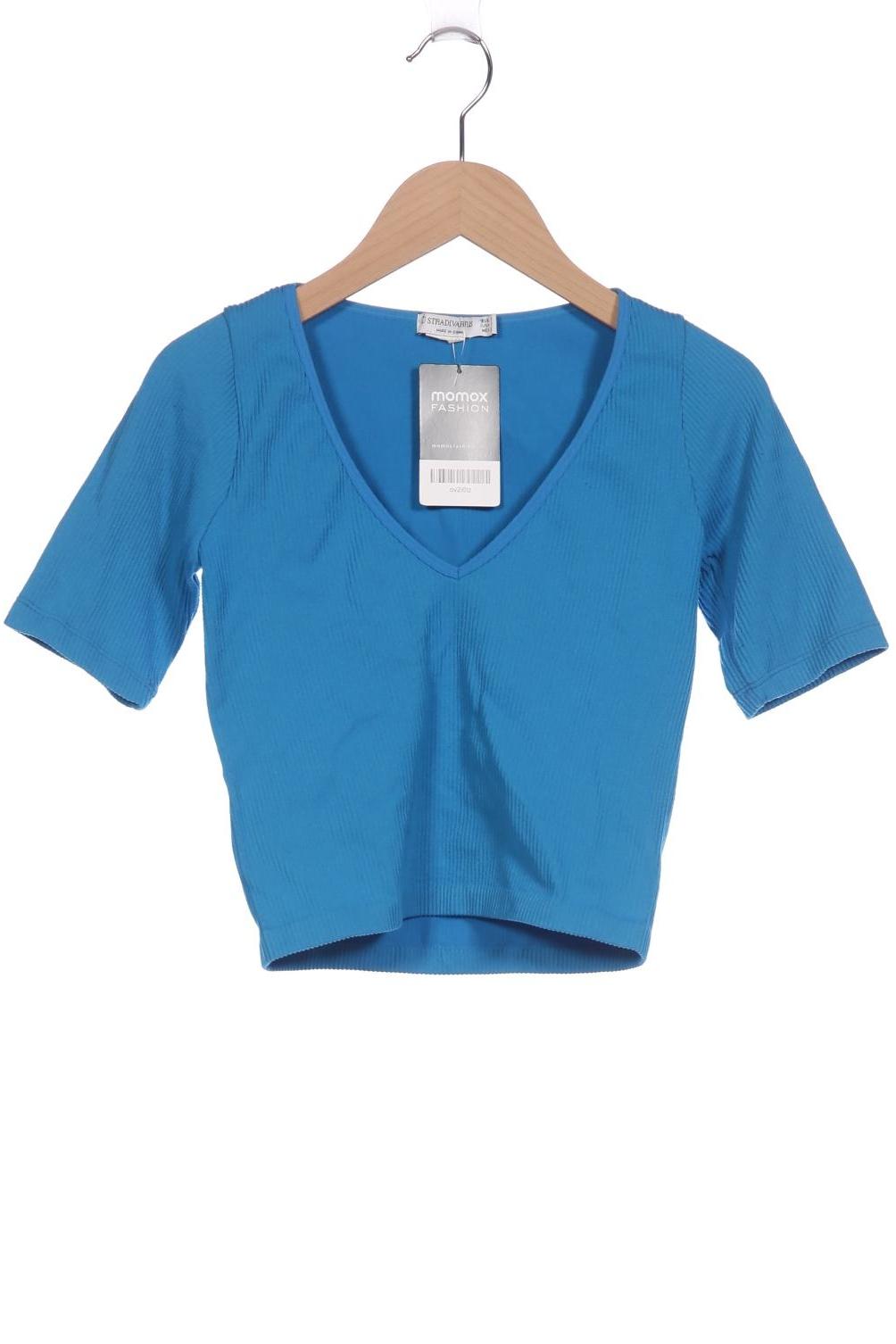 

Stradivarius Damen T-Shirt, blau, Gr. 36