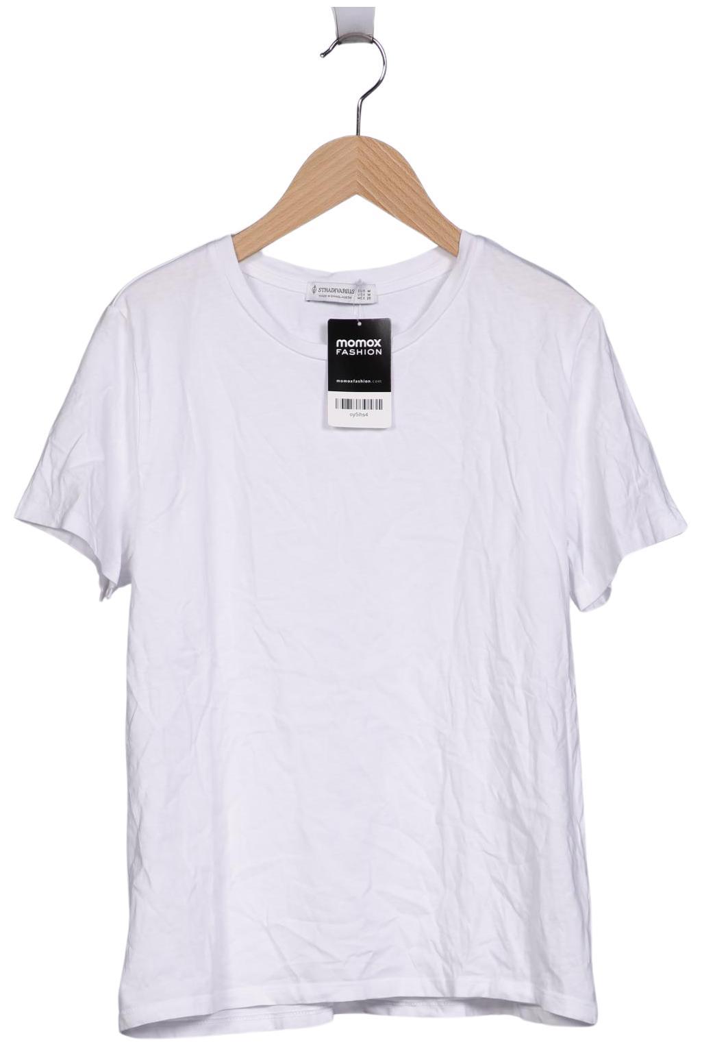 

Stradivarius Damen T-Shirt, weiß, Gr. 38