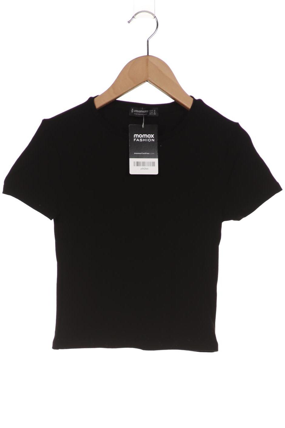 

Stradivarius Damen T-Shirt, schwarz, Gr. 36