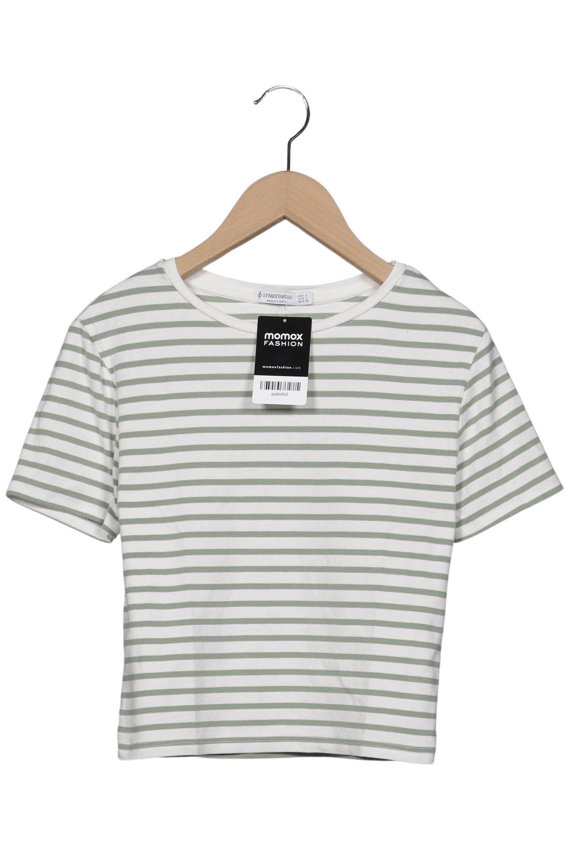 

Stradivarius Damen T-Shirt, weiß, Gr. 42