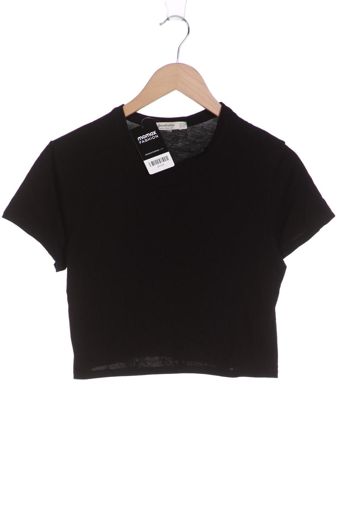 

Stradivarius Damen T-Shirt, schwarz, Gr. 34