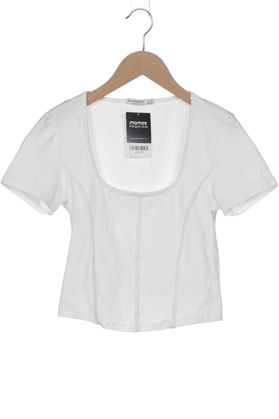 

Stradivarius Damen T-Shirt, weiß, Gr. 38