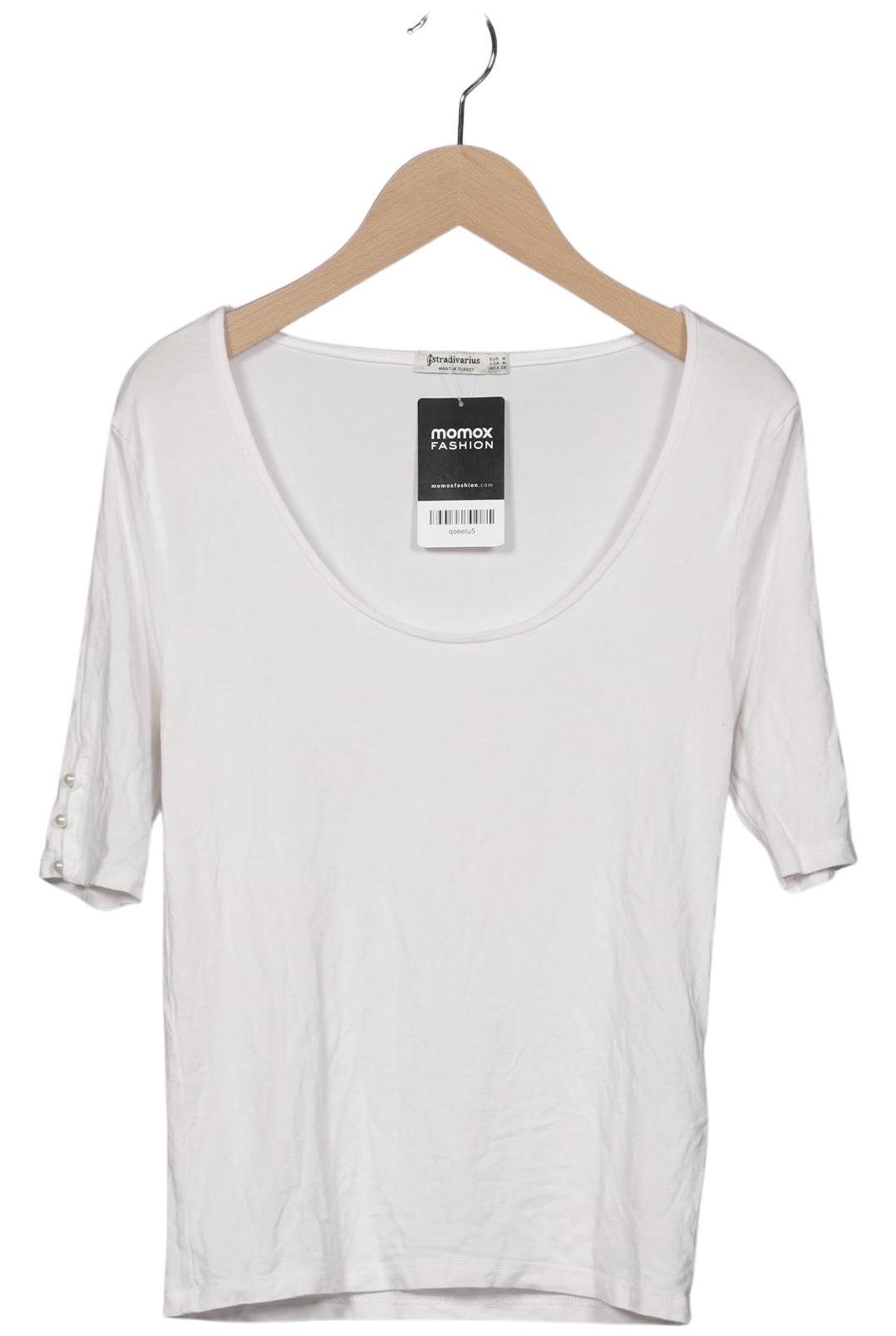

Stradivarius Damen T-Shirt, weiß, Gr. 38