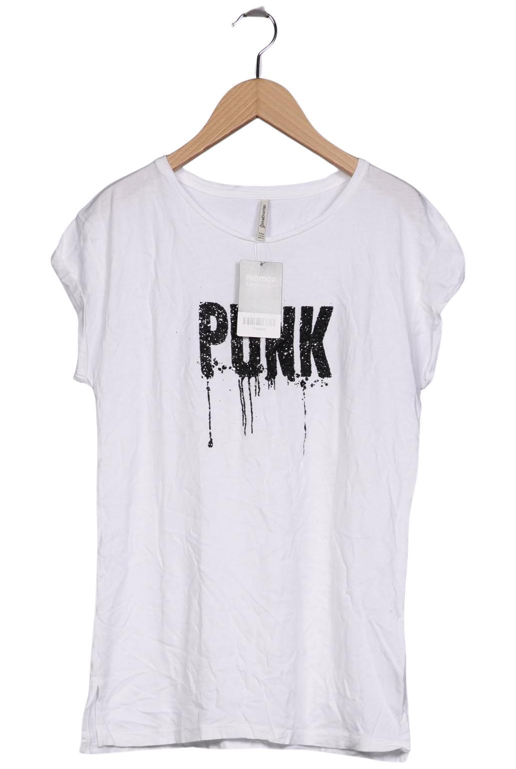

Stradivarius Damen T-Shirt, weiß, Gr. 38