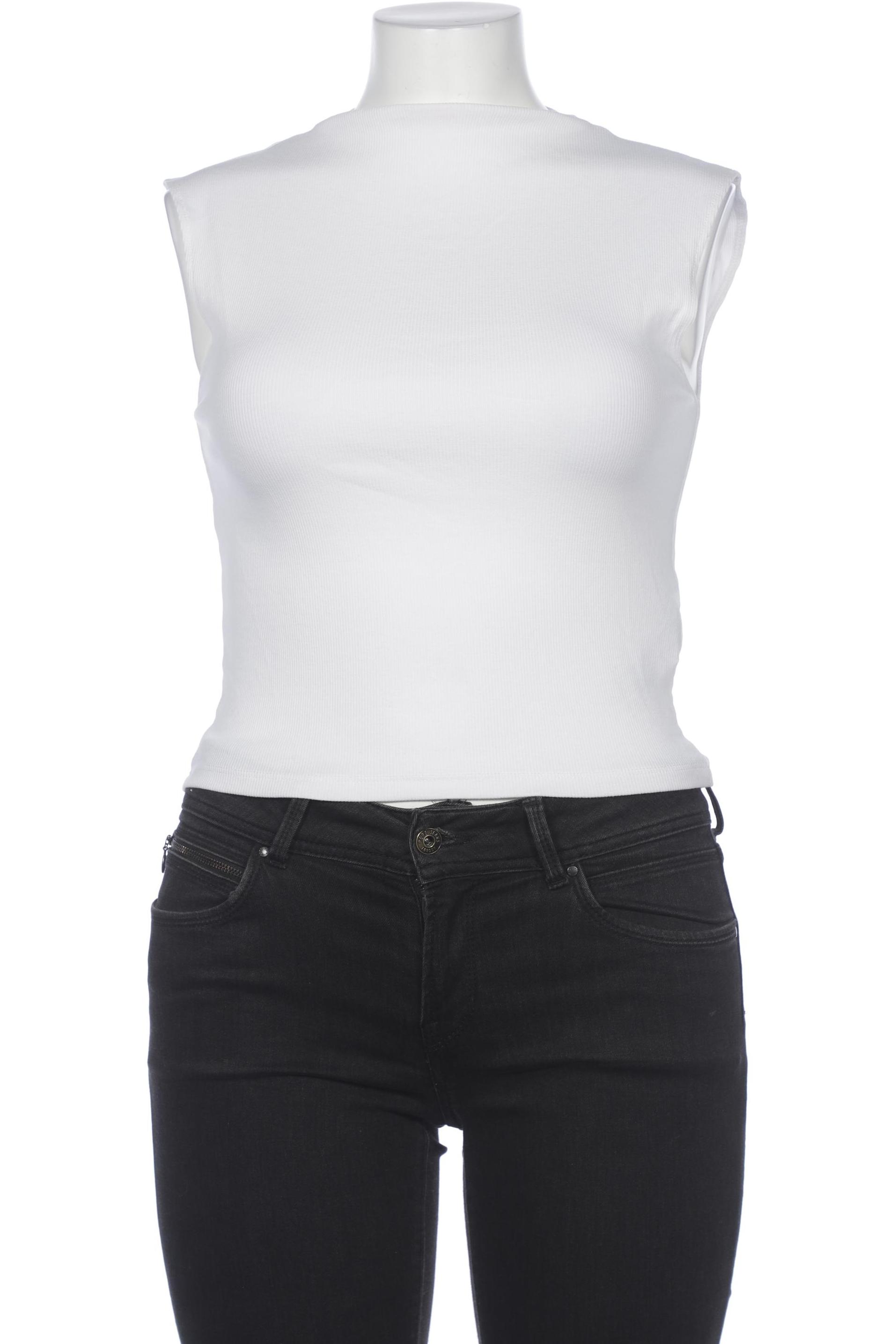 

Stradivarius Damen T-Shirt, weiß, Gr. 42