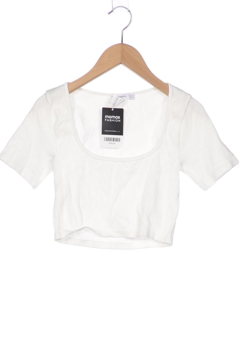 

Stradivarius Damen T-Shirt, weiß, Gr. 38