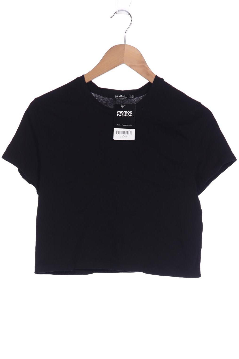 

Stradivarius Damen T-Shirt, schwarz, Gr. 34