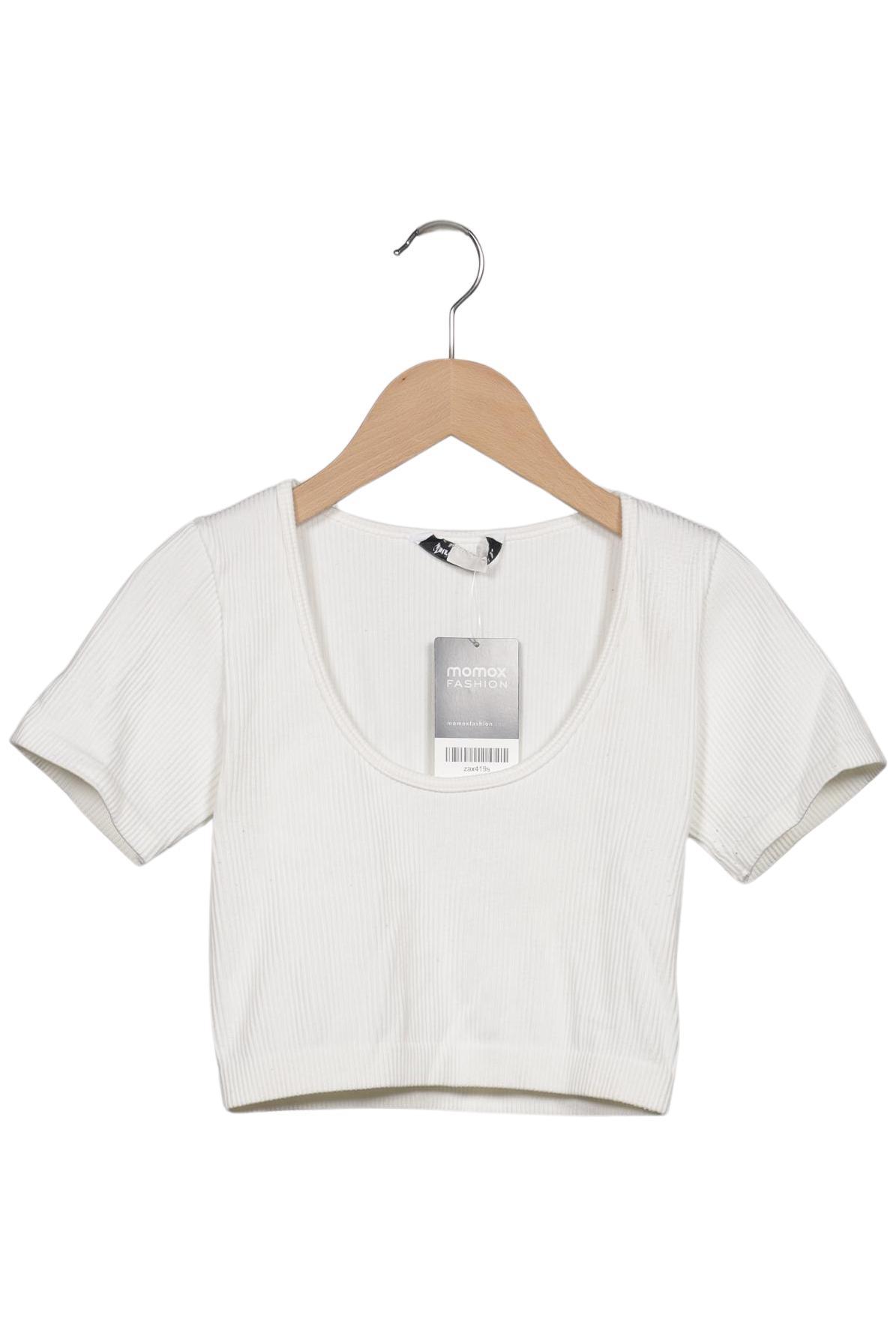

Stradivarius Damen T-Shirt, weiß, Gr. 36