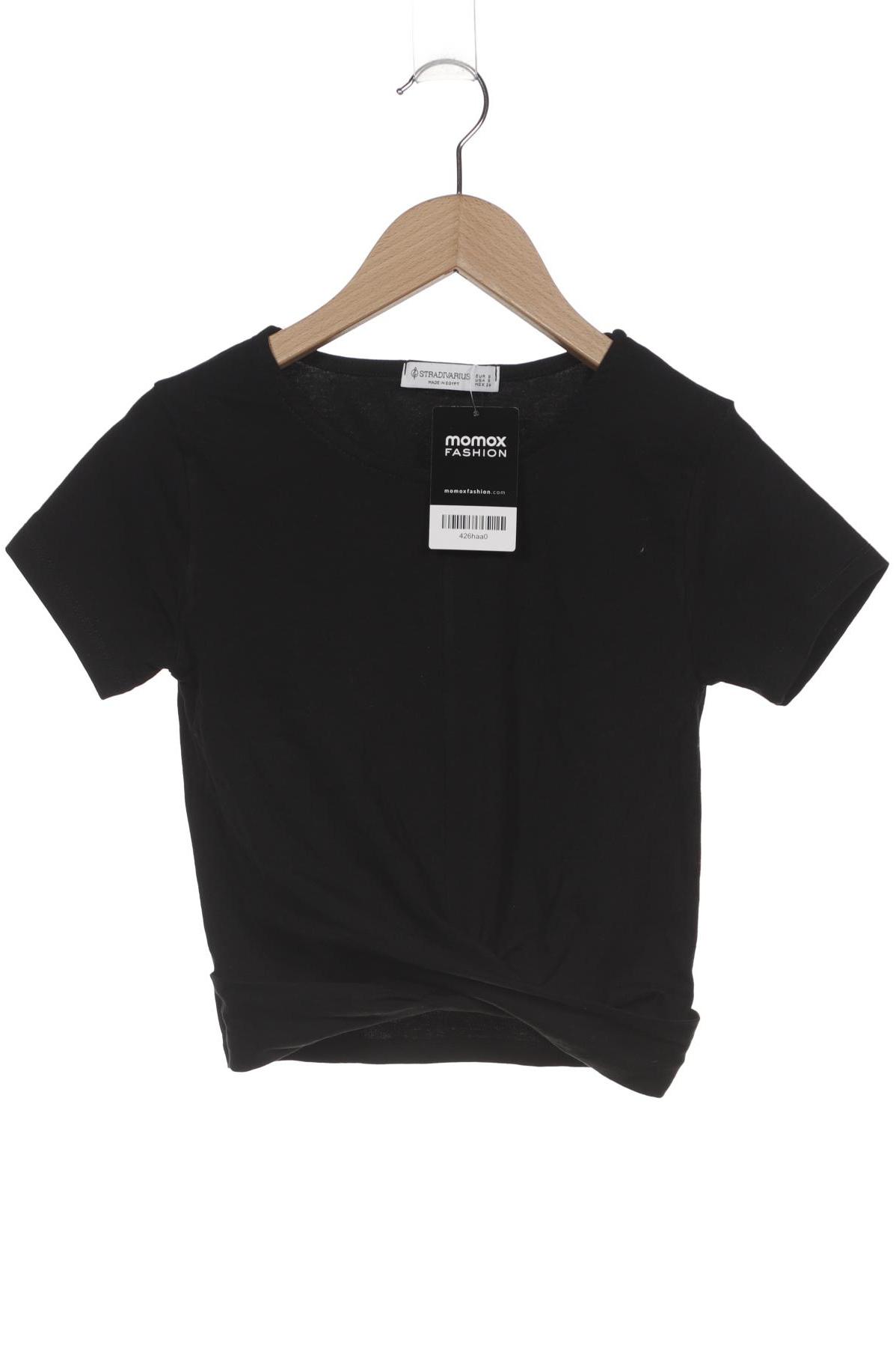 

Stradivarius Damen T-Shirt, schwarz, Gr. 36