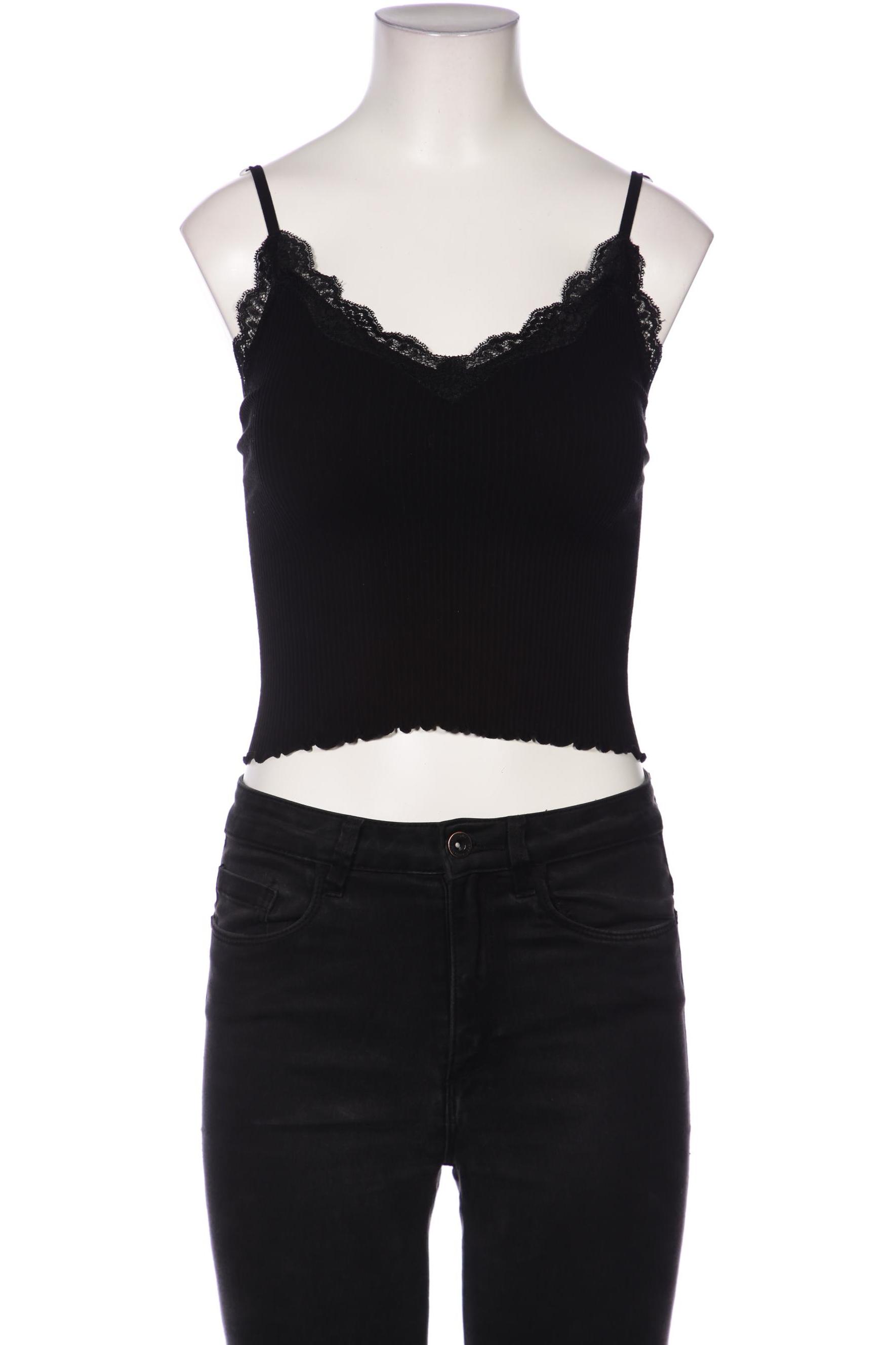 

Stradivarius Damen Top, schwarz, Gr. 34